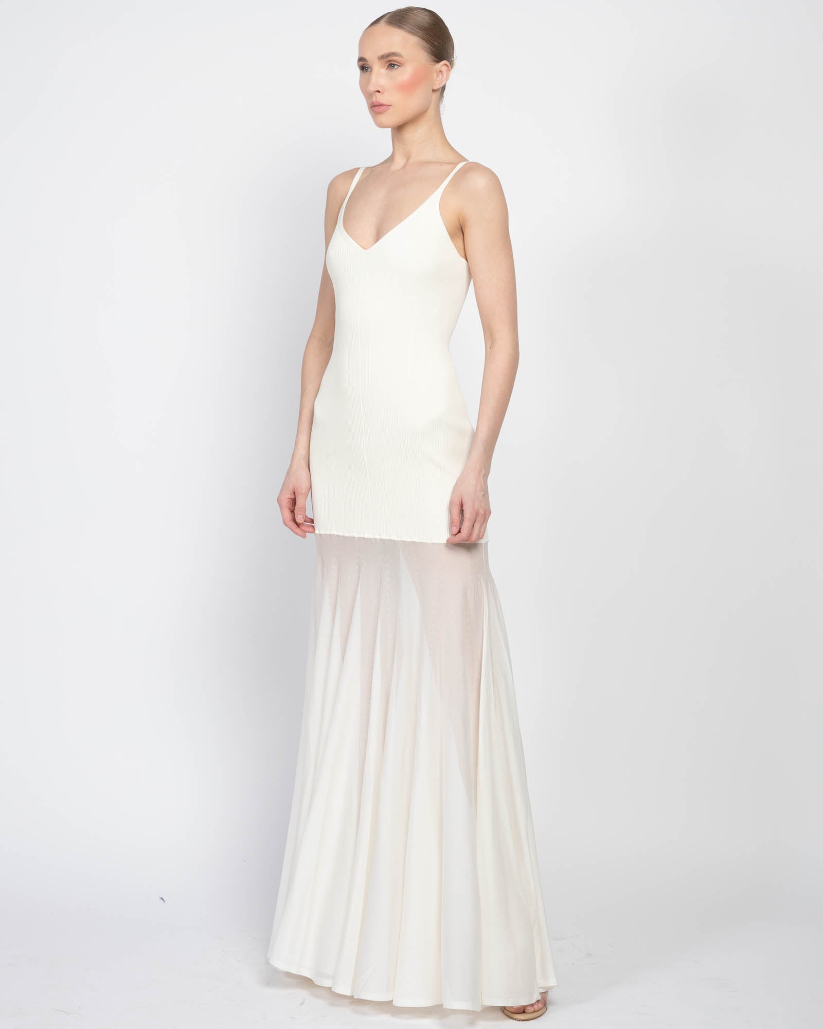 Robe en tricot côtelé