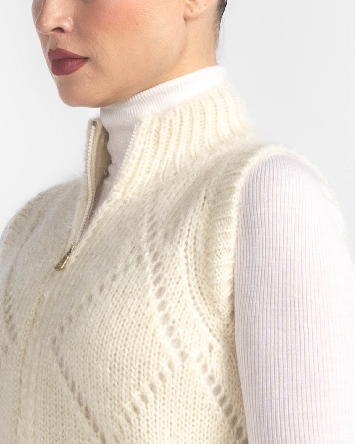 Argyle Zip Vest