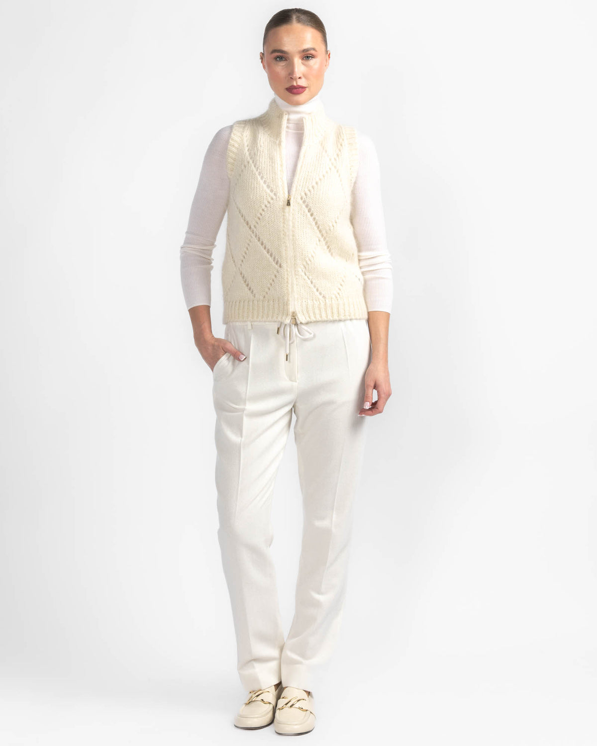 Argyle Zip Vest