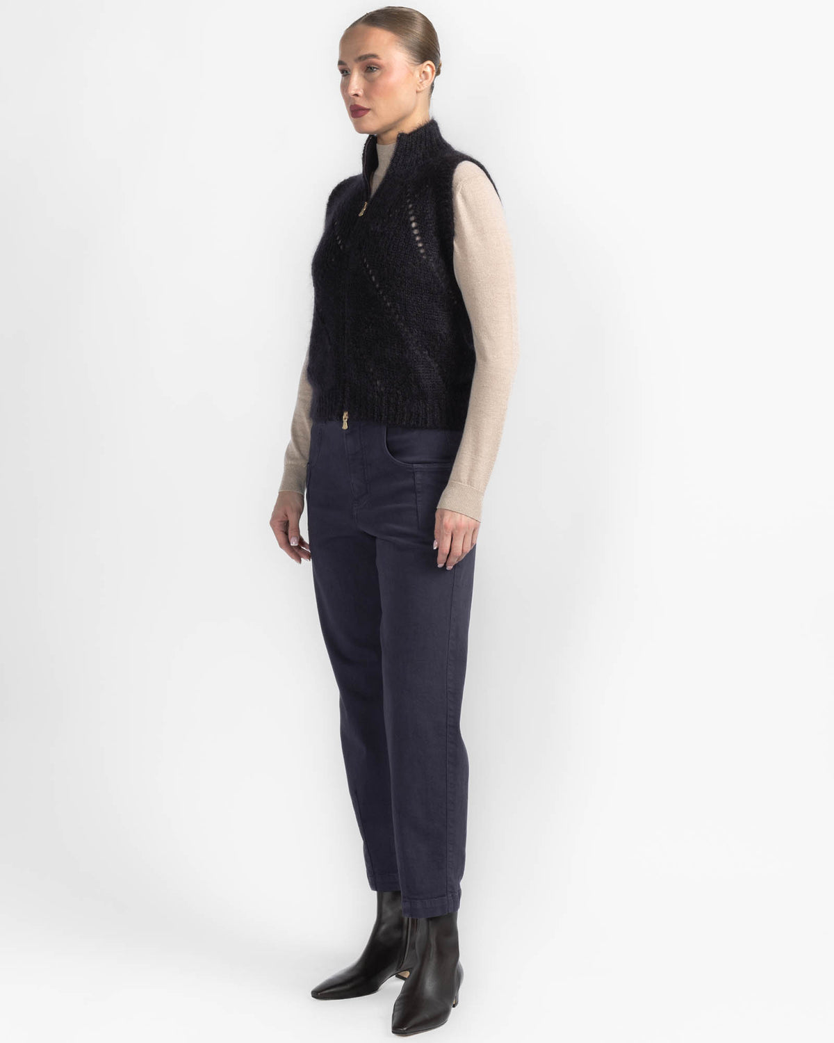 Argyle Zip Vest