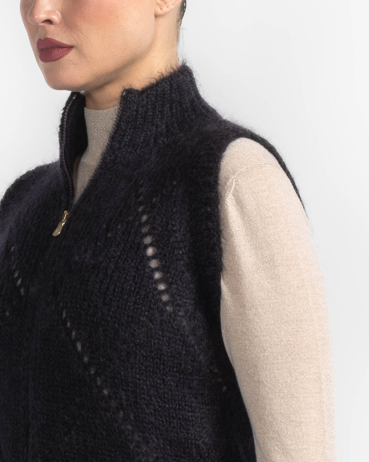 Argyle Zip Vest