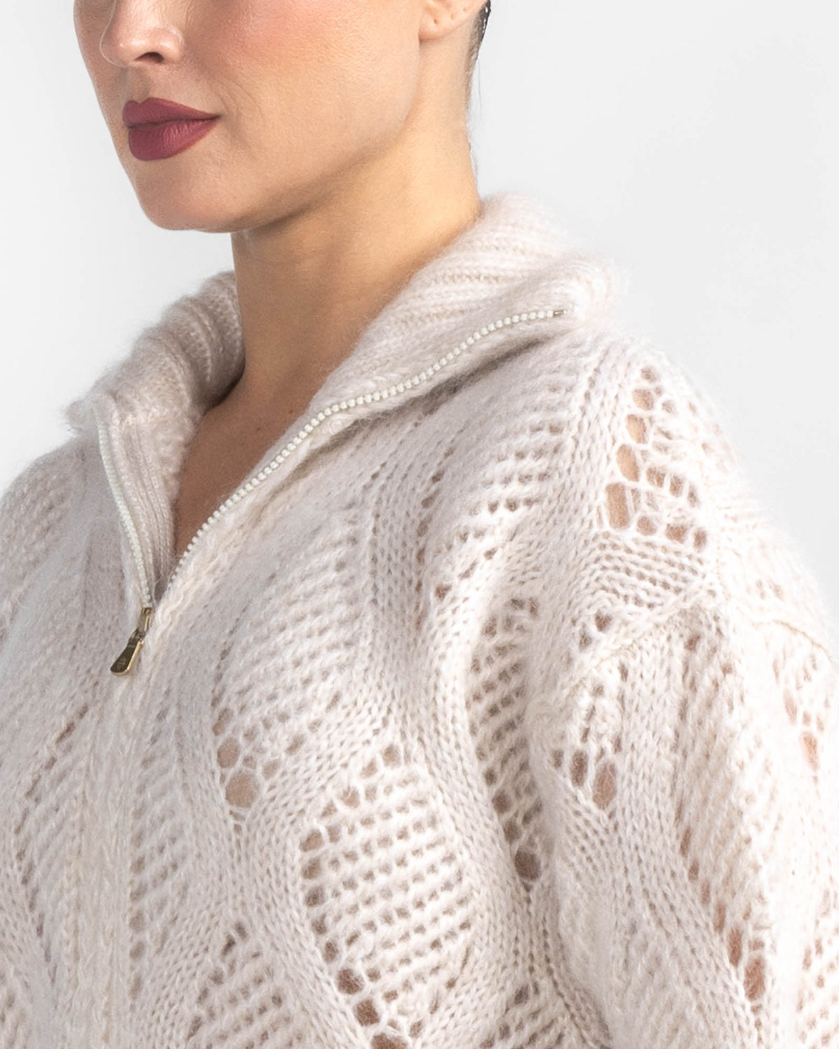 Argyle Zip Sweater