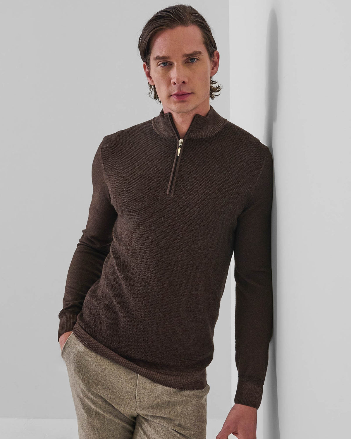 Cold Dye Mock Sweater