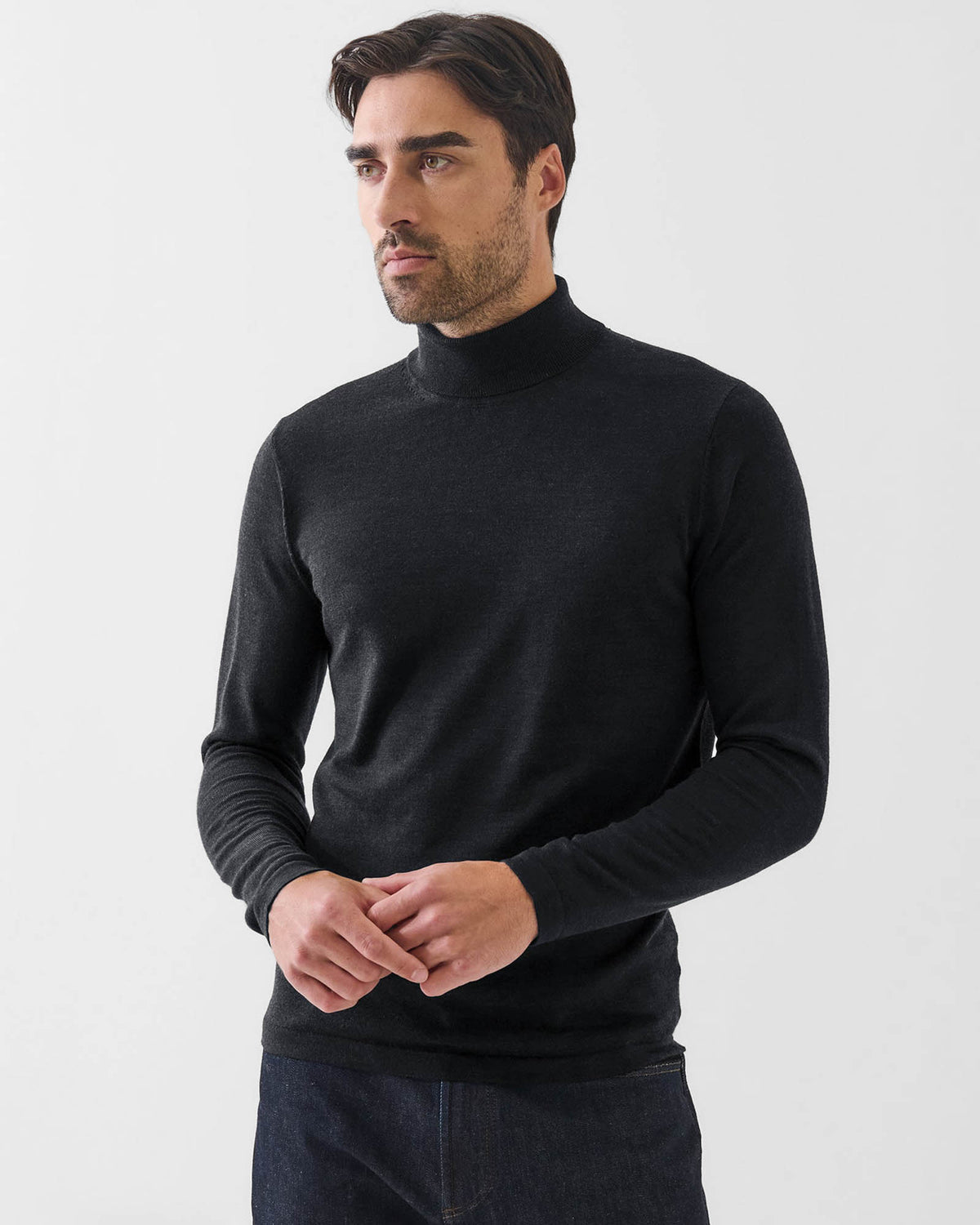 Col roulé en mérinos
