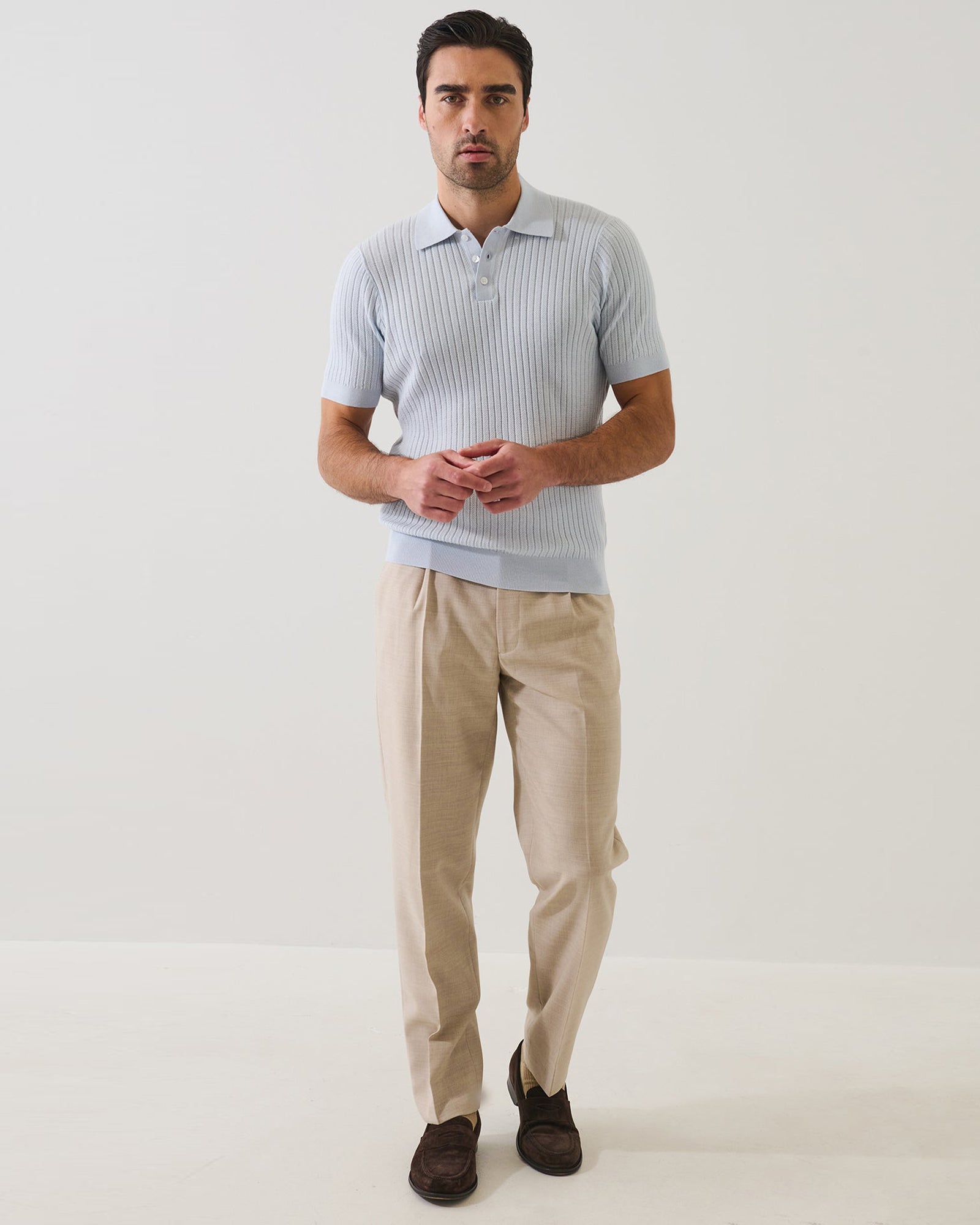 Short Sleeve Drop Needle Polo