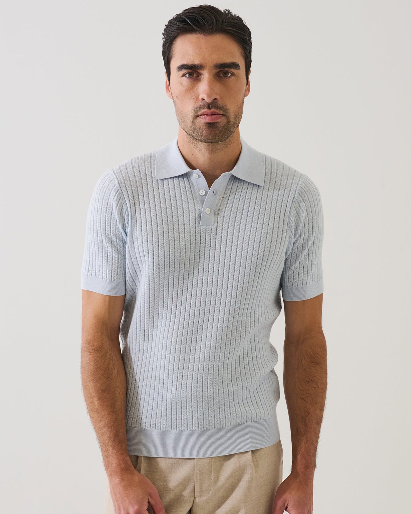 Short Sleeve Drop Needle Polo