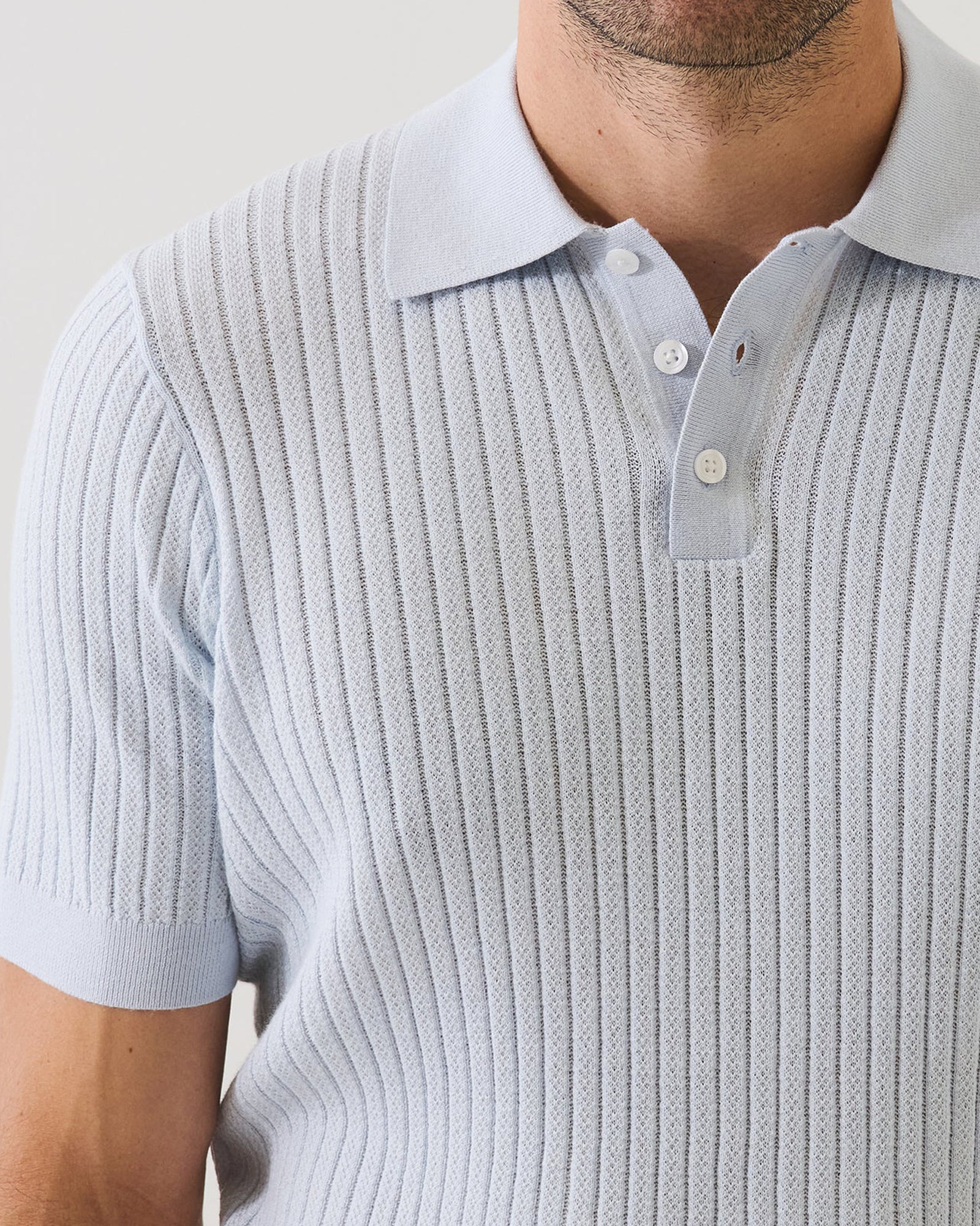 Short Sleeve Drop Needle Polo