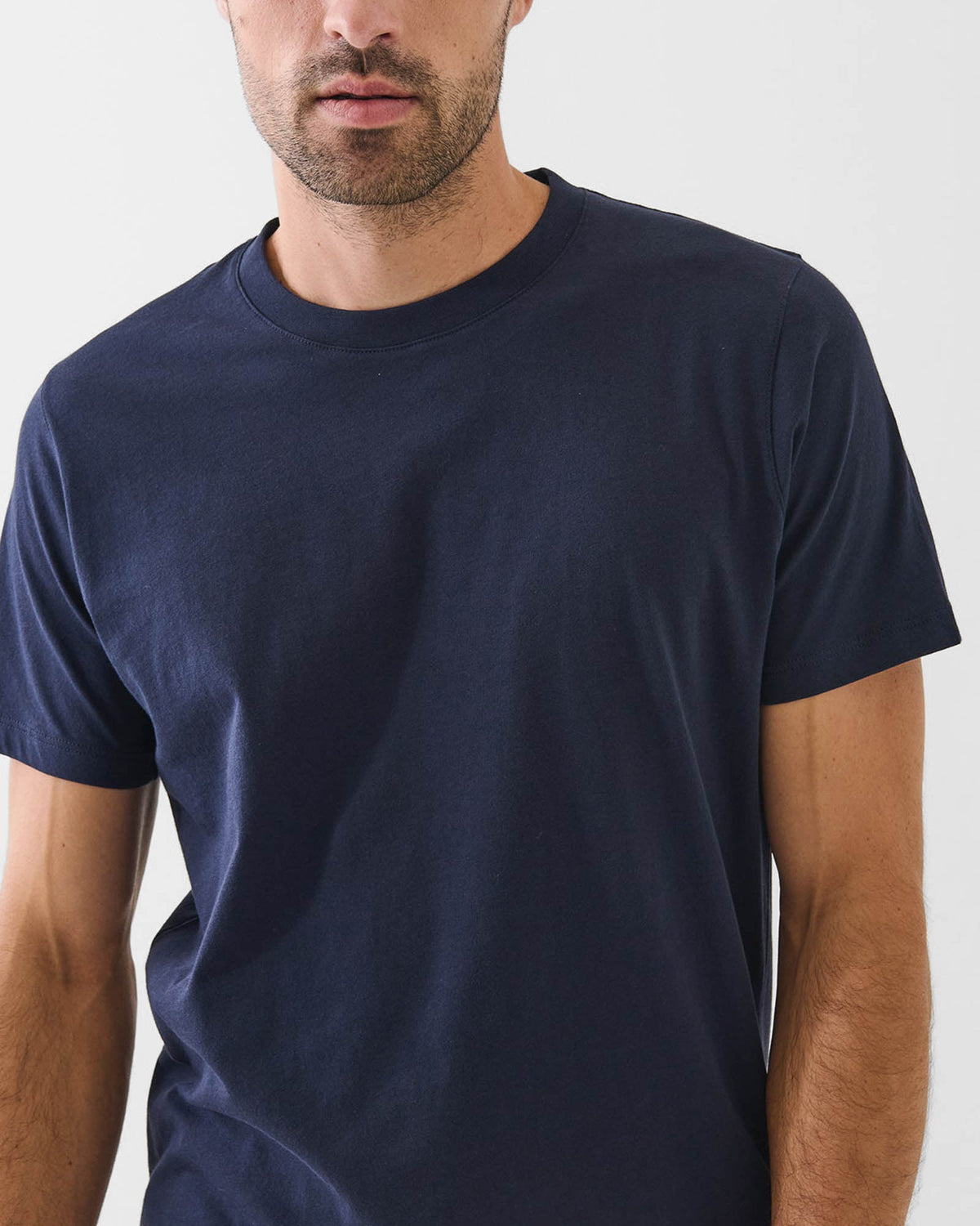Organic Pima High Neck Crew Tee
