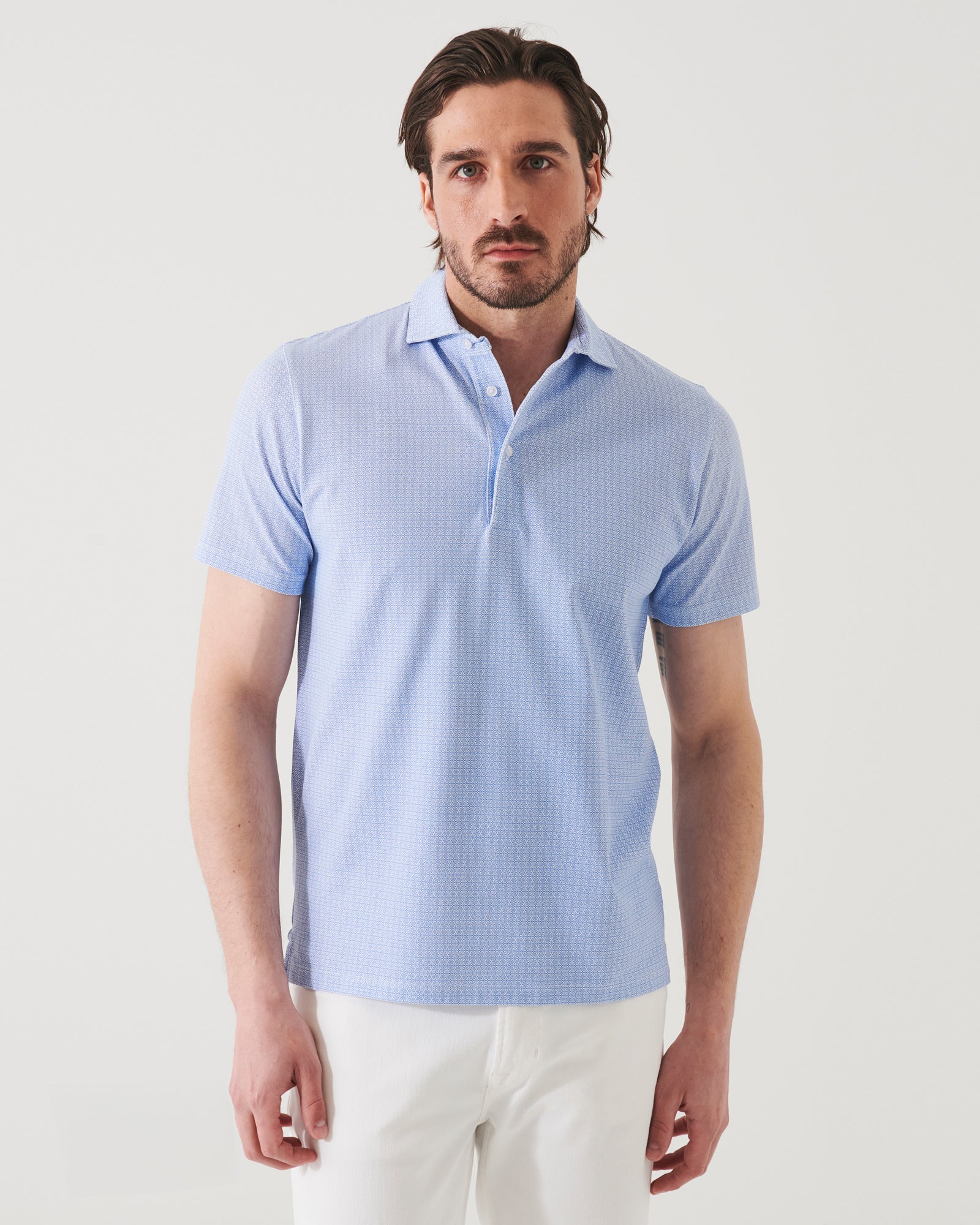 Pima Stretch Printed Polo