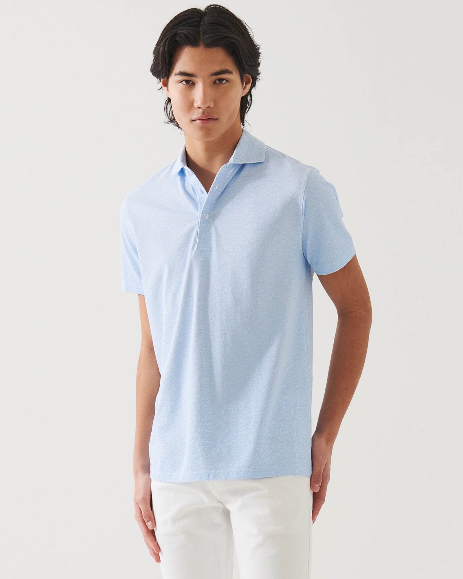 Short Sleeve Mini Floral Polo