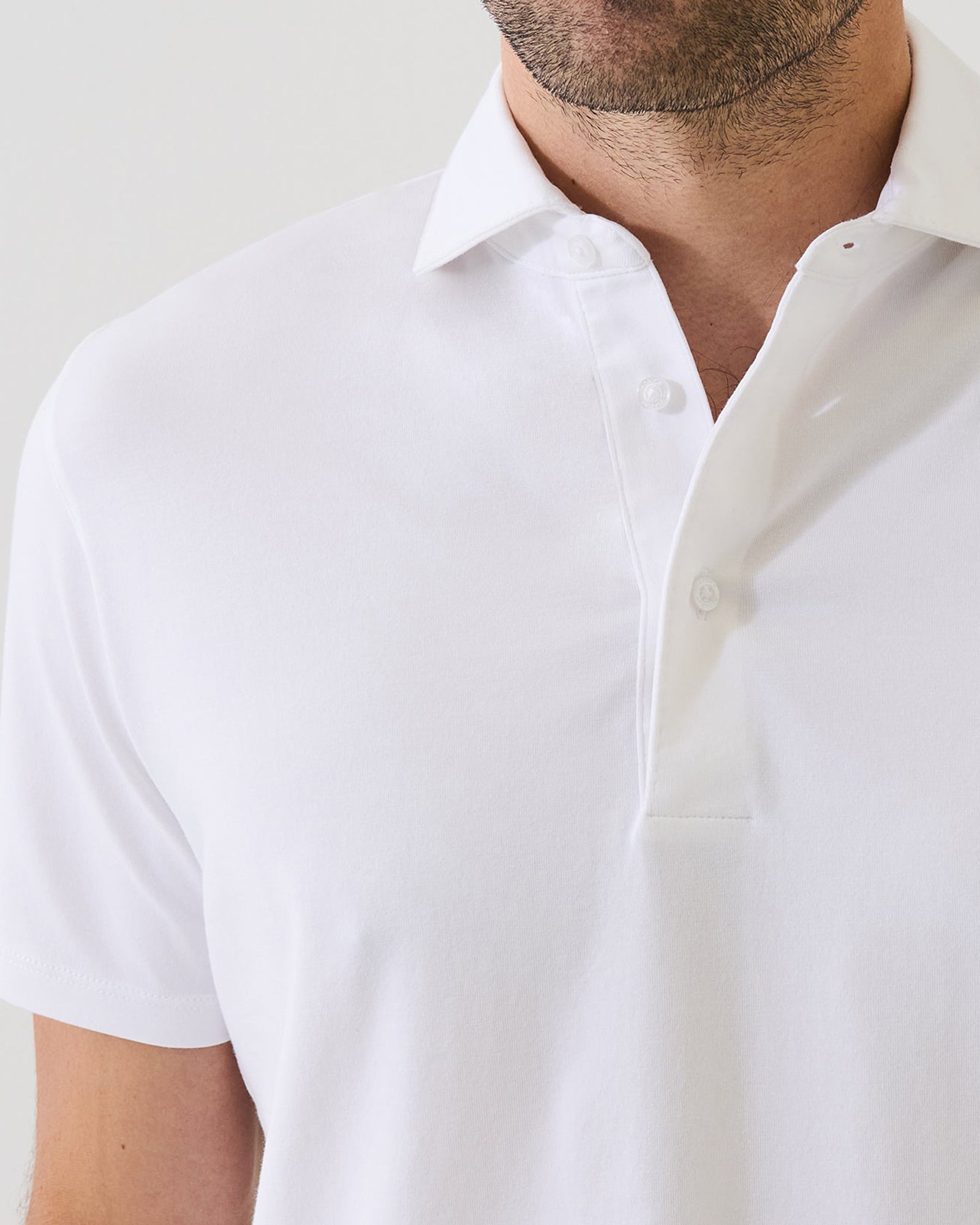 Organic Pima High Neck Crew Tee