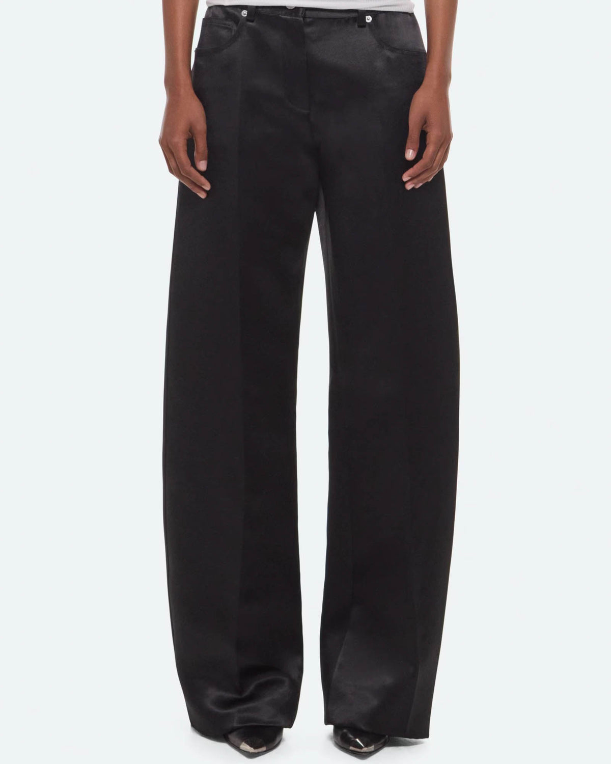 Satin Five-Pocket Pants