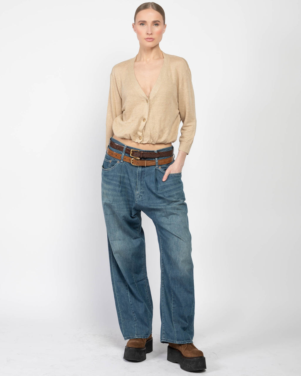 Double Loop Venti Jeans R13 Luxury Designer Fashion