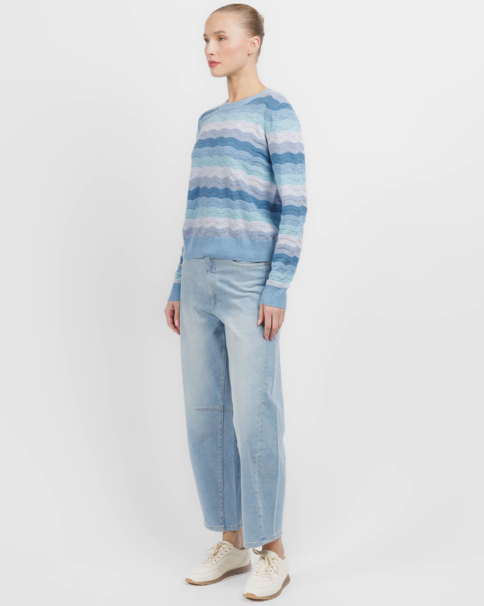 Wavy Stripe Crewneck