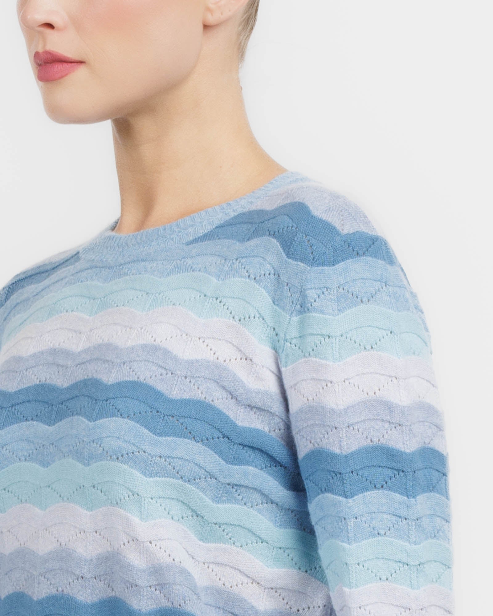 Wavy Stripe Crewneck