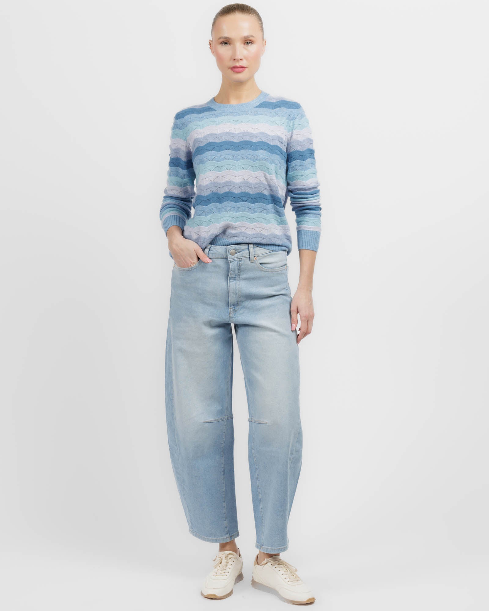 Wavy Stripe Crewneck