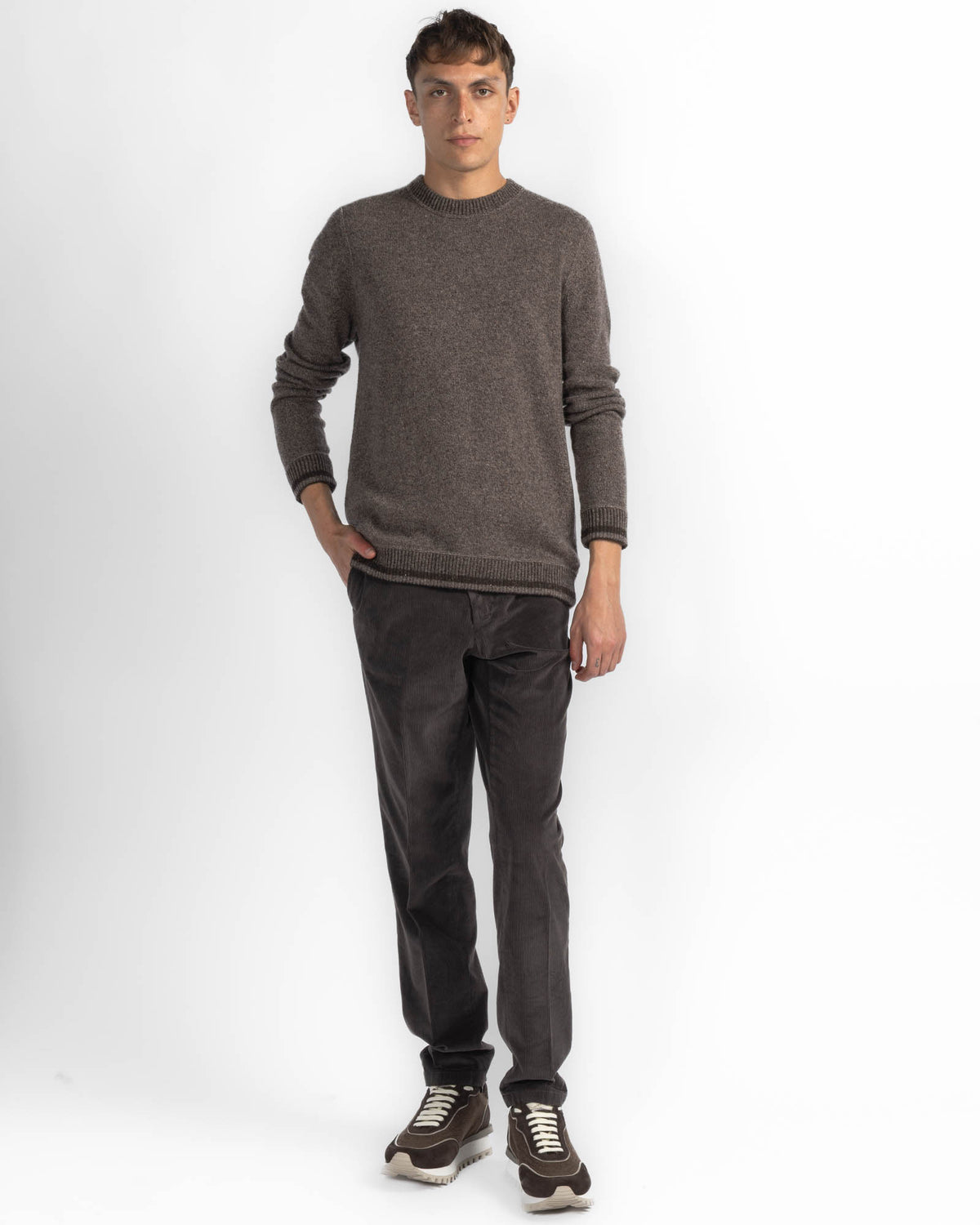 Reverse Stripe Crewneck
