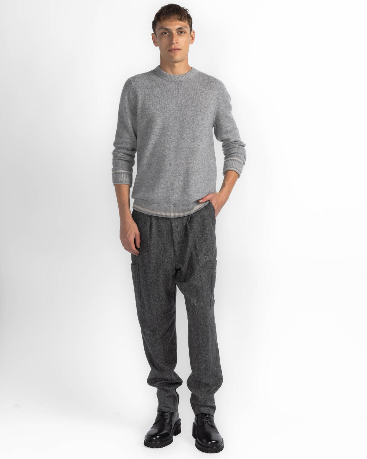 Reverse Stripe Crewneck