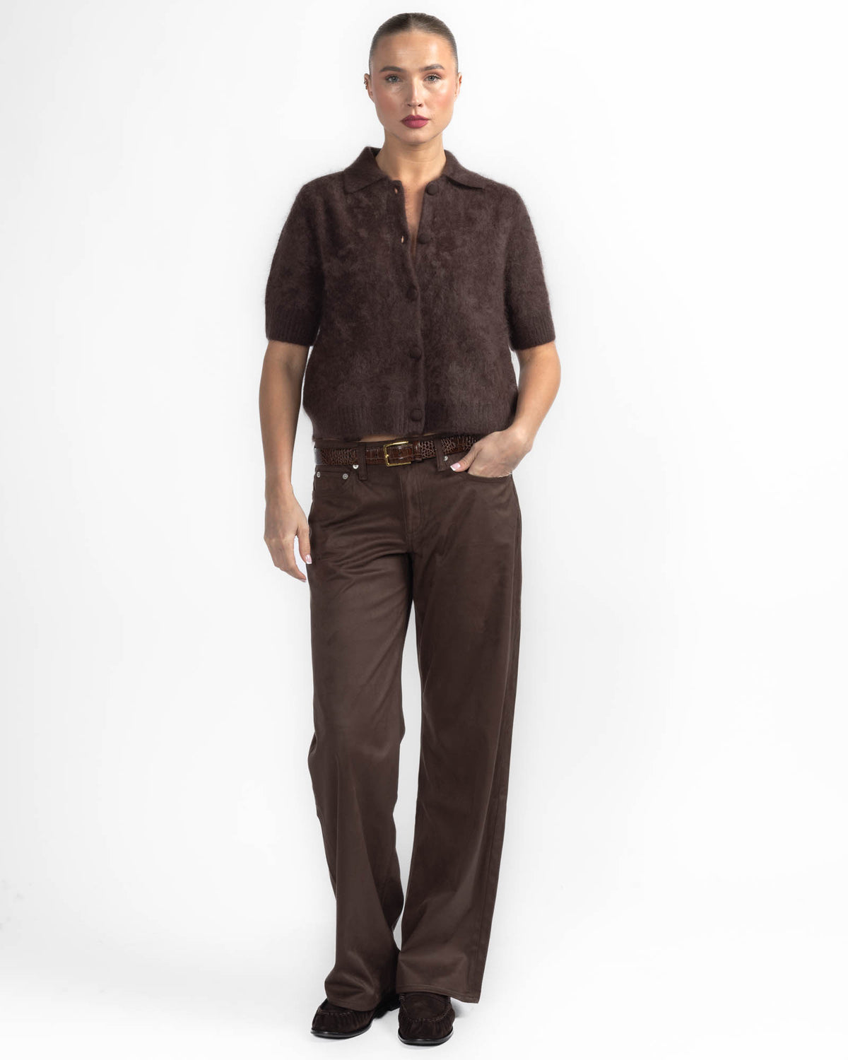 Faux Suede Cam Pant