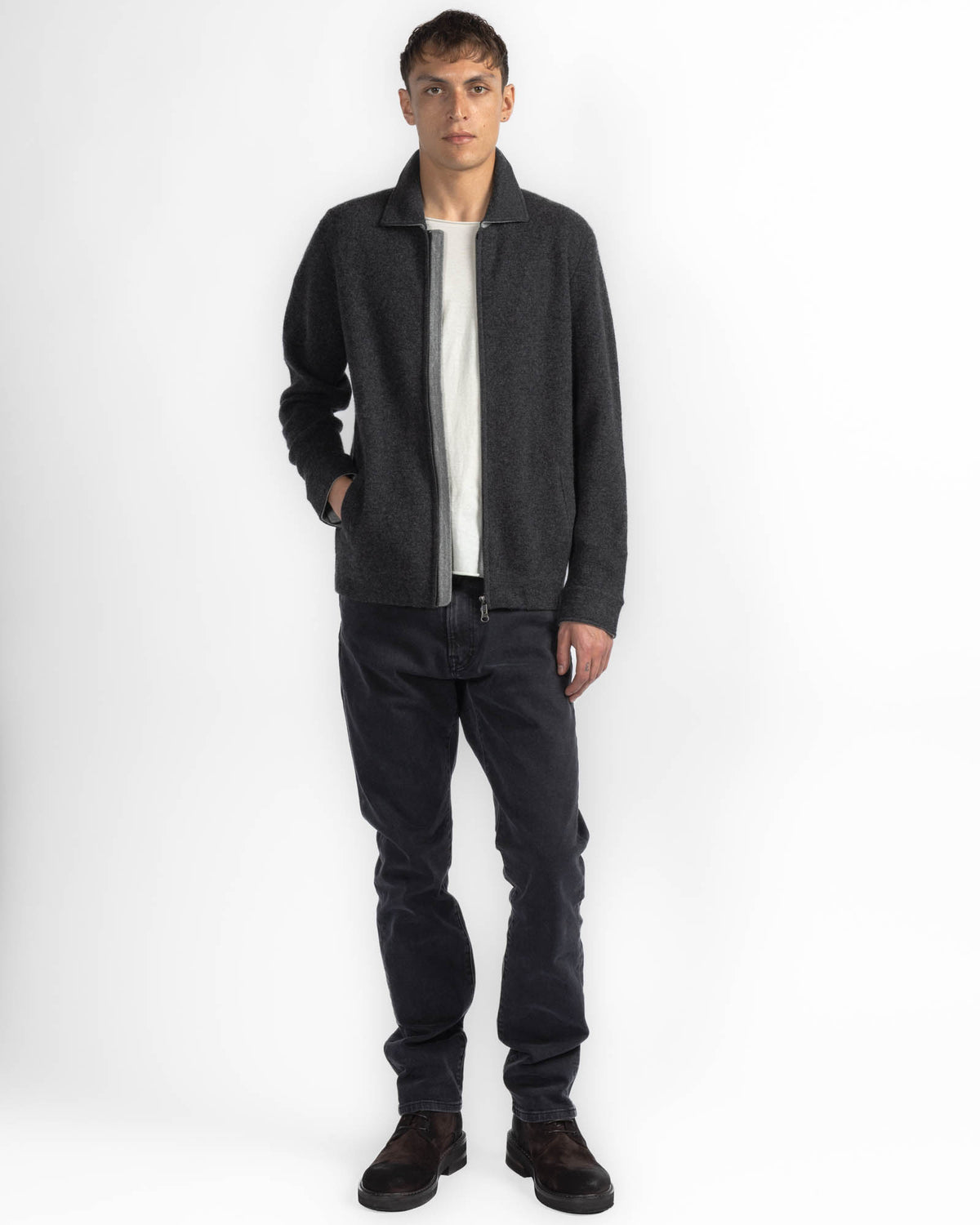 Zip Up Shacket