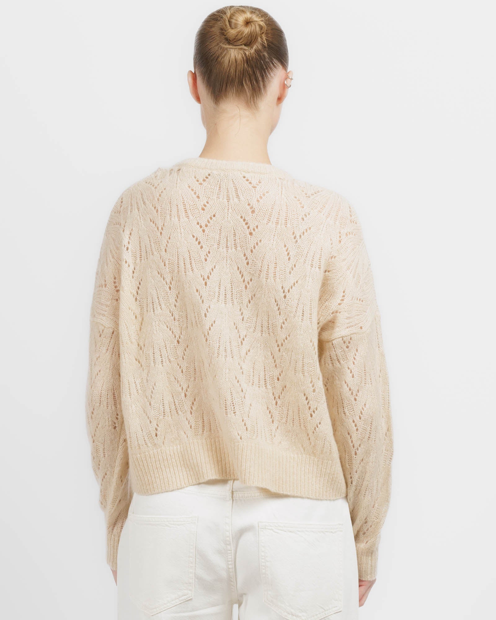Allover Pointelle Crew Neck