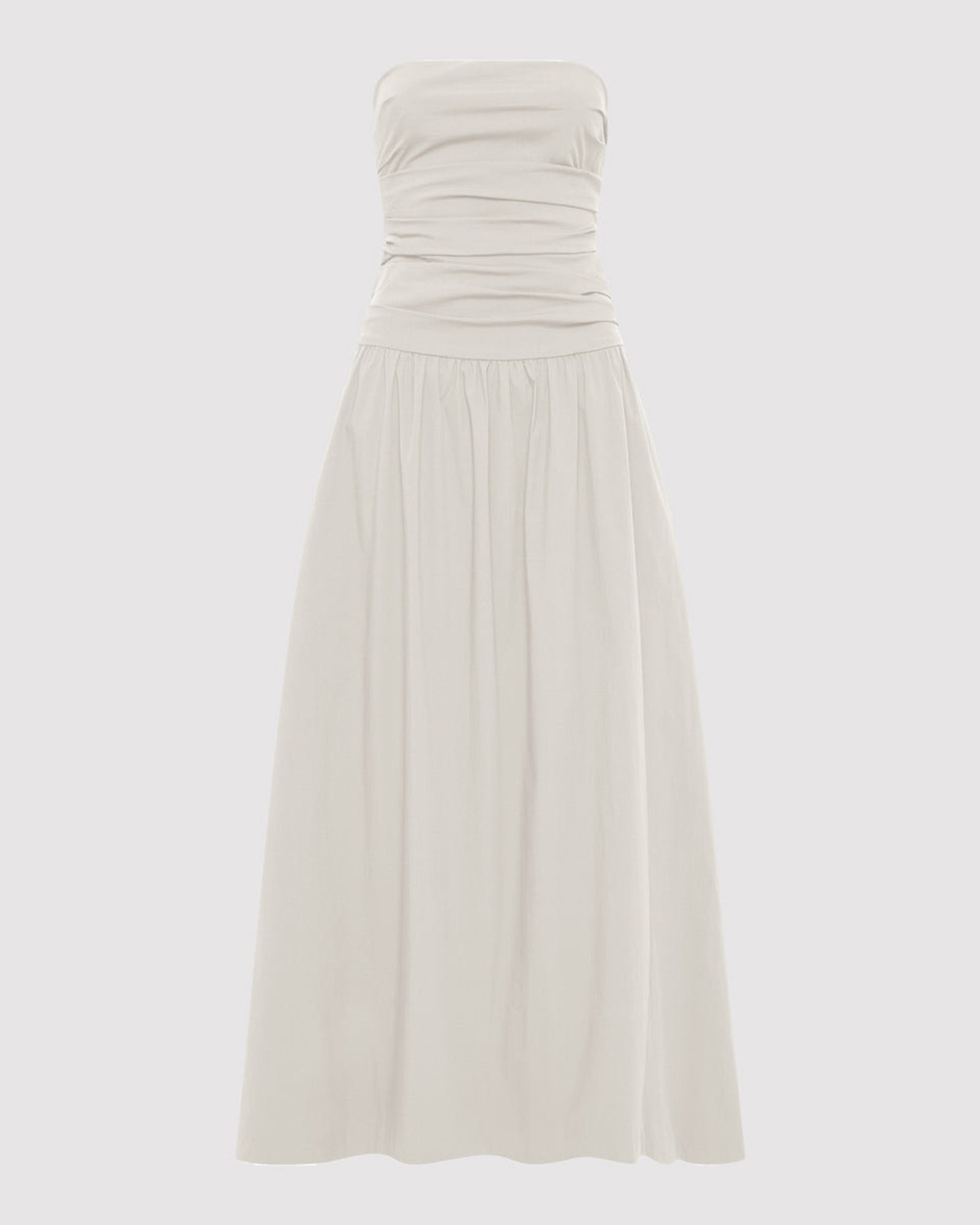 Gather Strapless Tie Dress