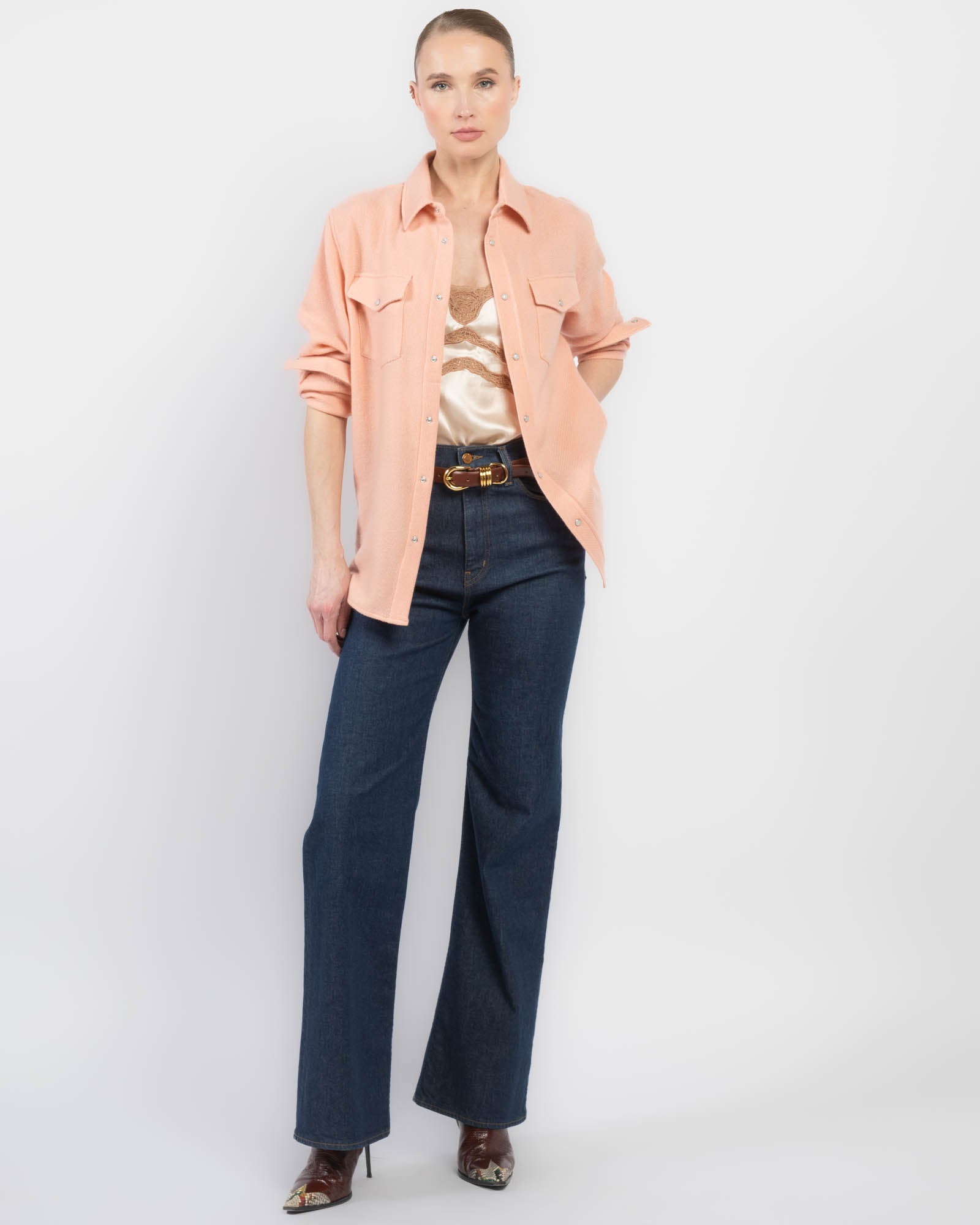 Peach Cashmere Shirt