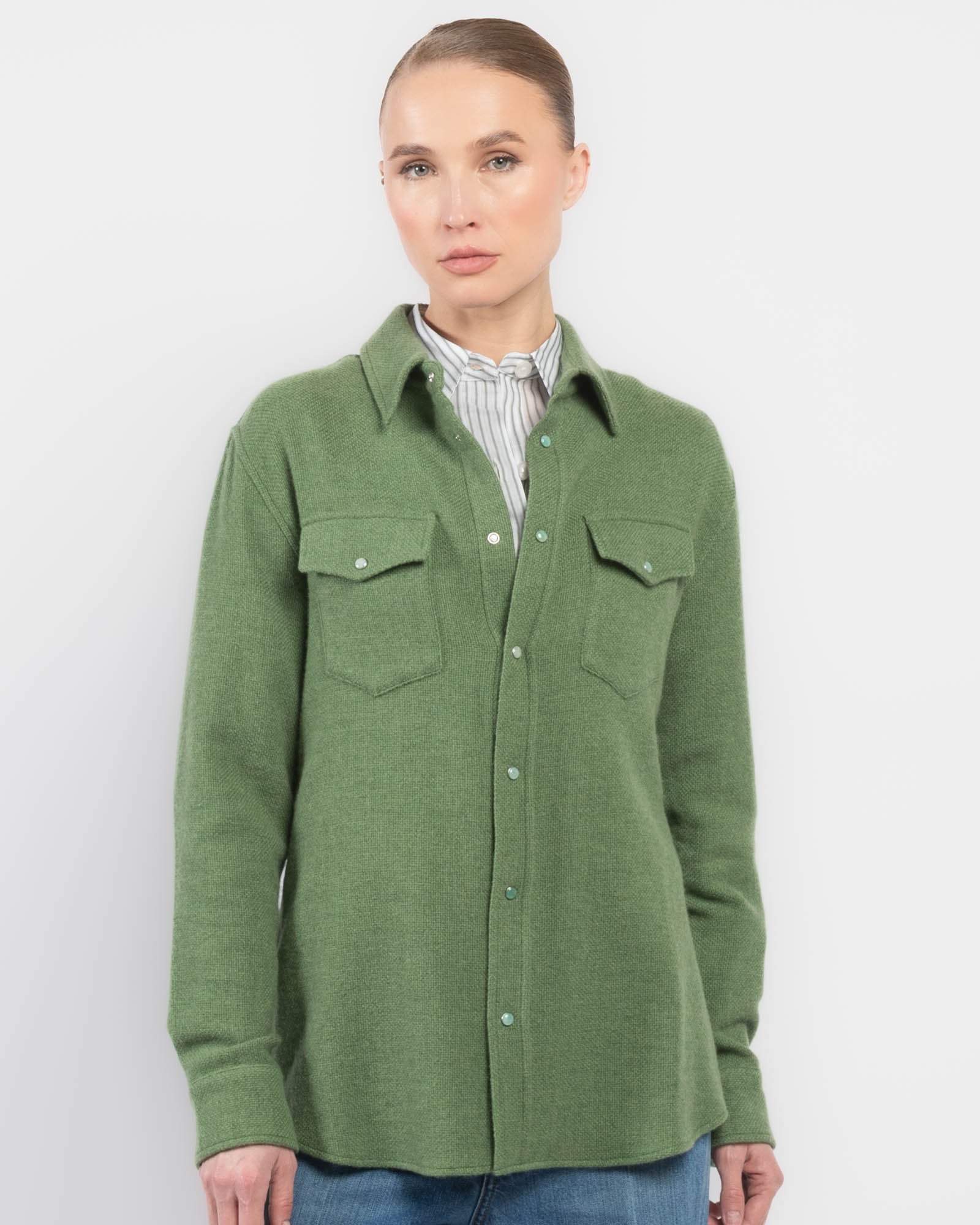 Willow Green Cashmere Shirt