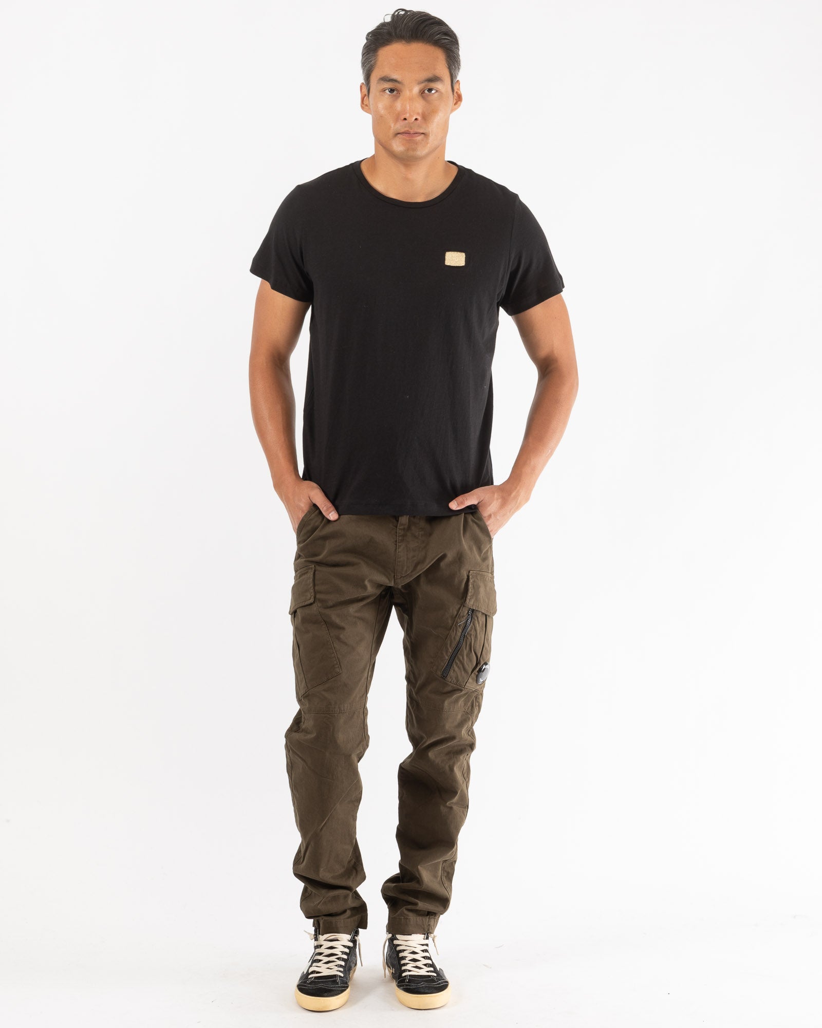 T-shirt noir et or