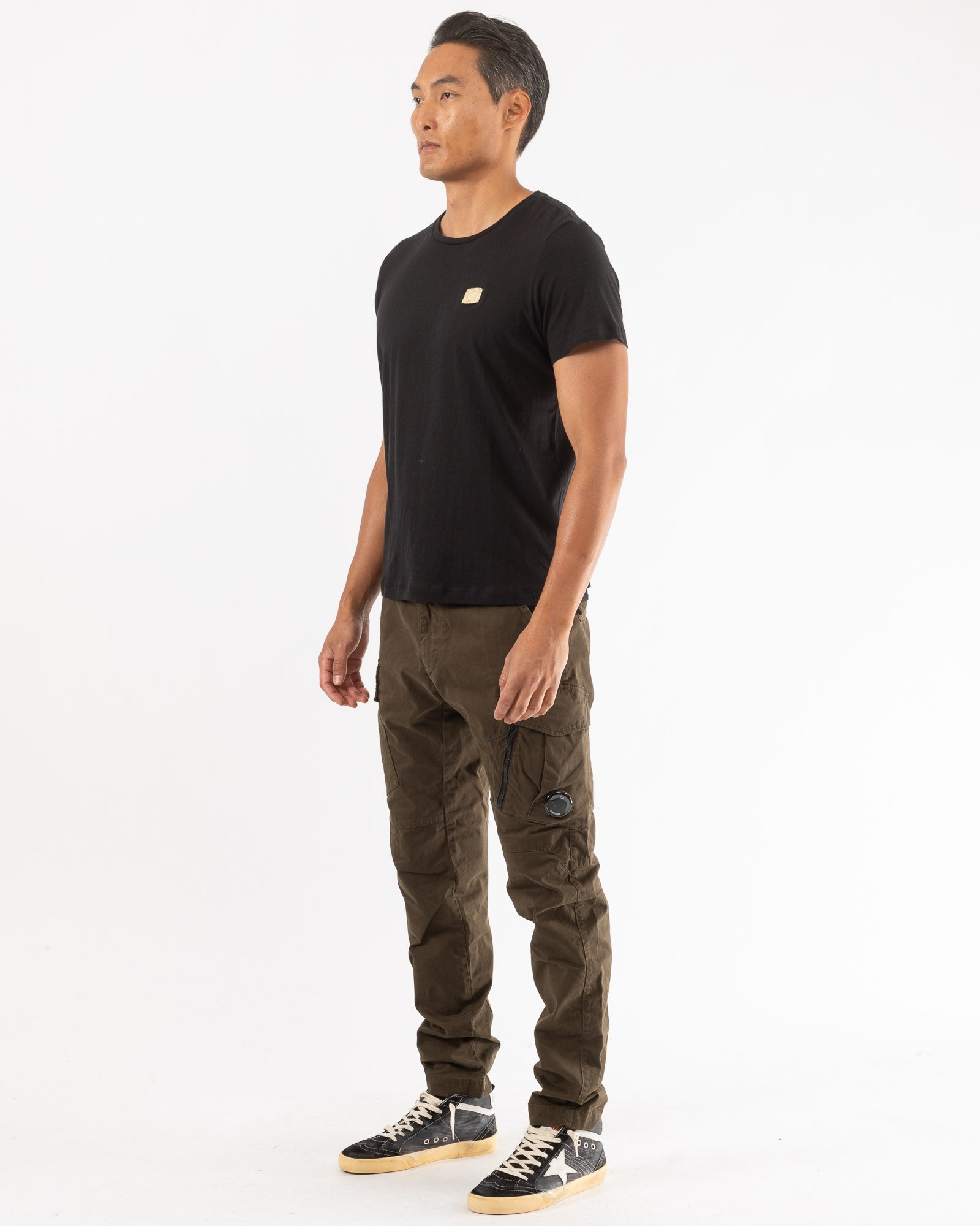 T-shirt noir et or