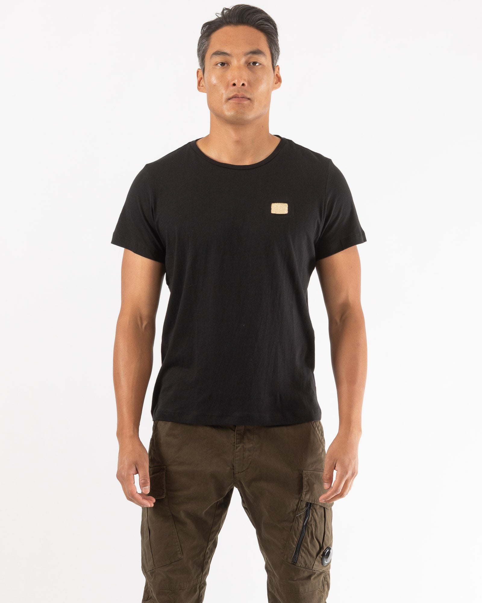 T-shirt noir et or