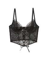 Grommet Embroidery Lace Bustier