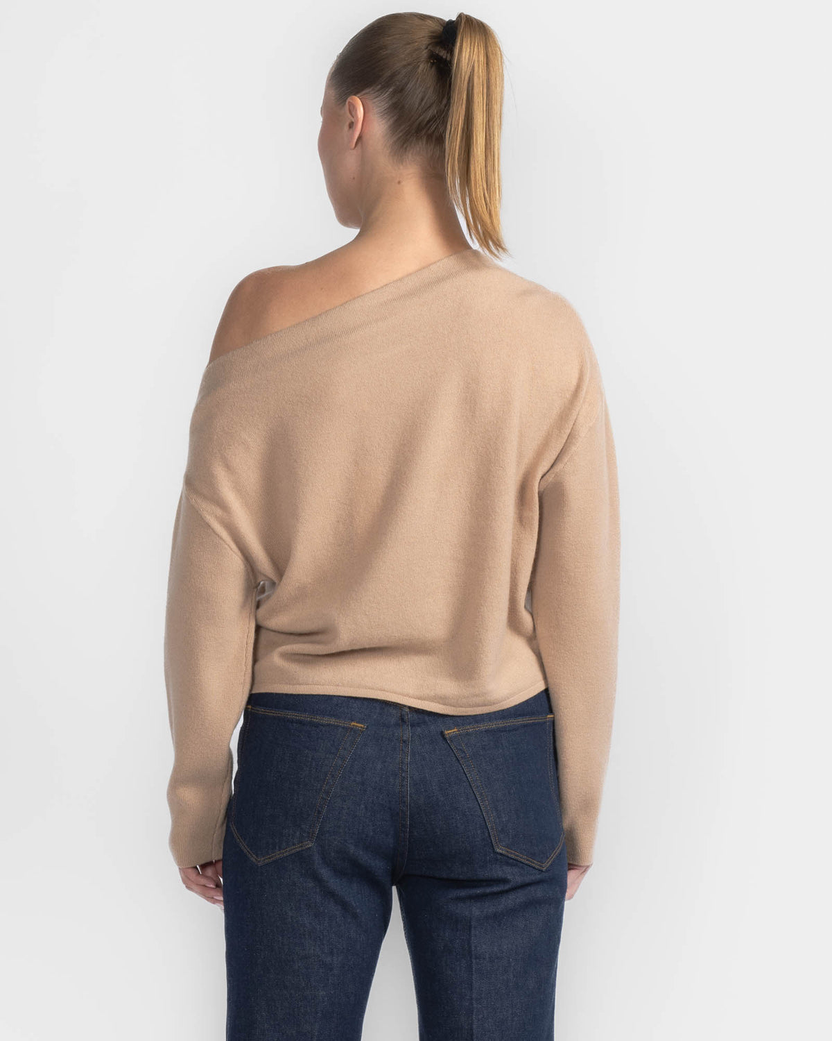 Long Sleeve Asymmetrical Drape Sweater
