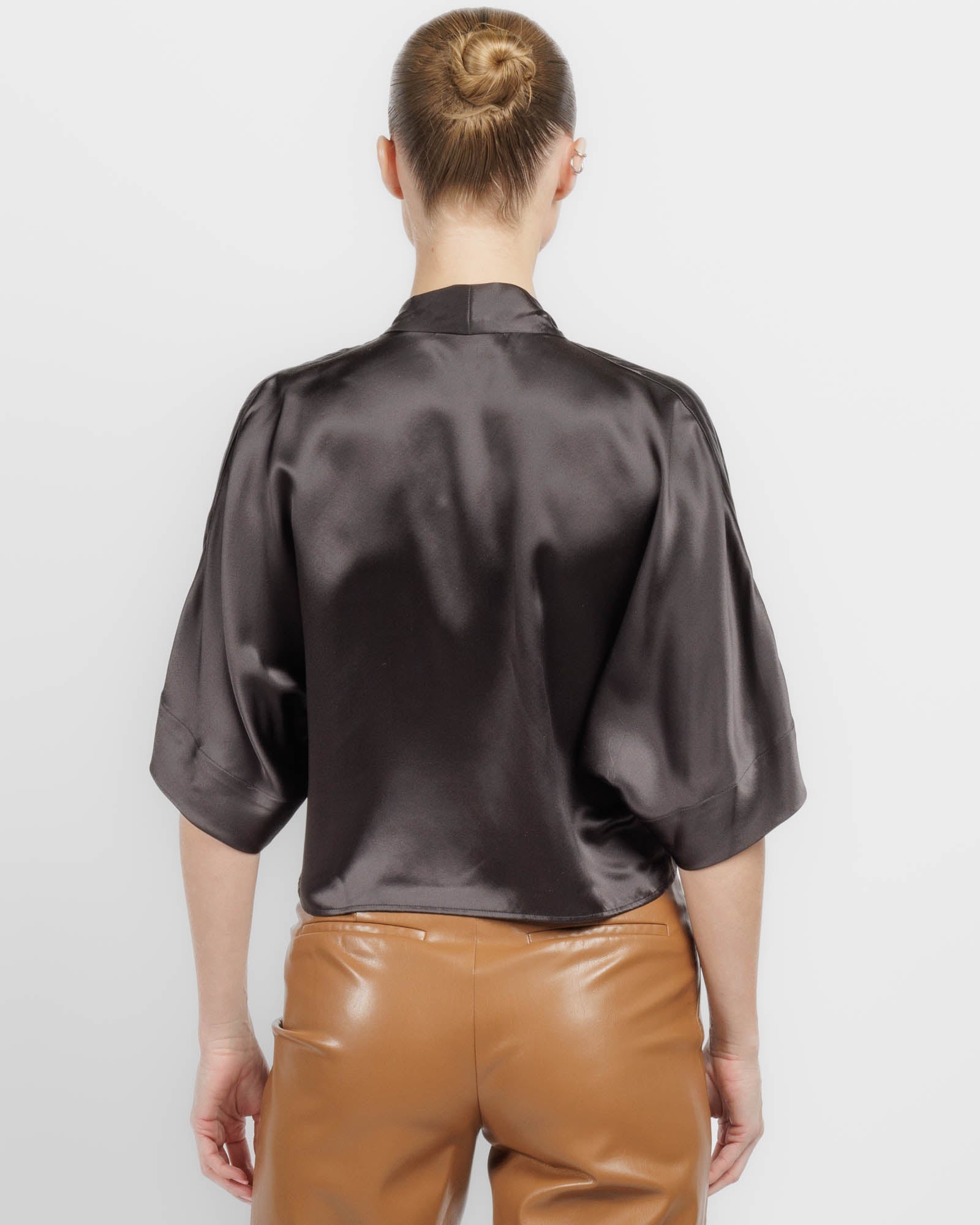 Dolman Tie Front Blouse