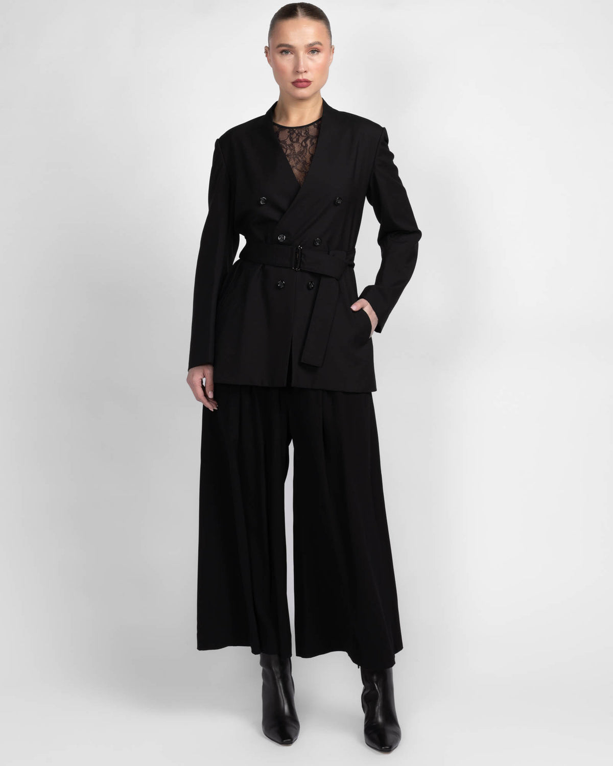 6Bw Collarless Jacket