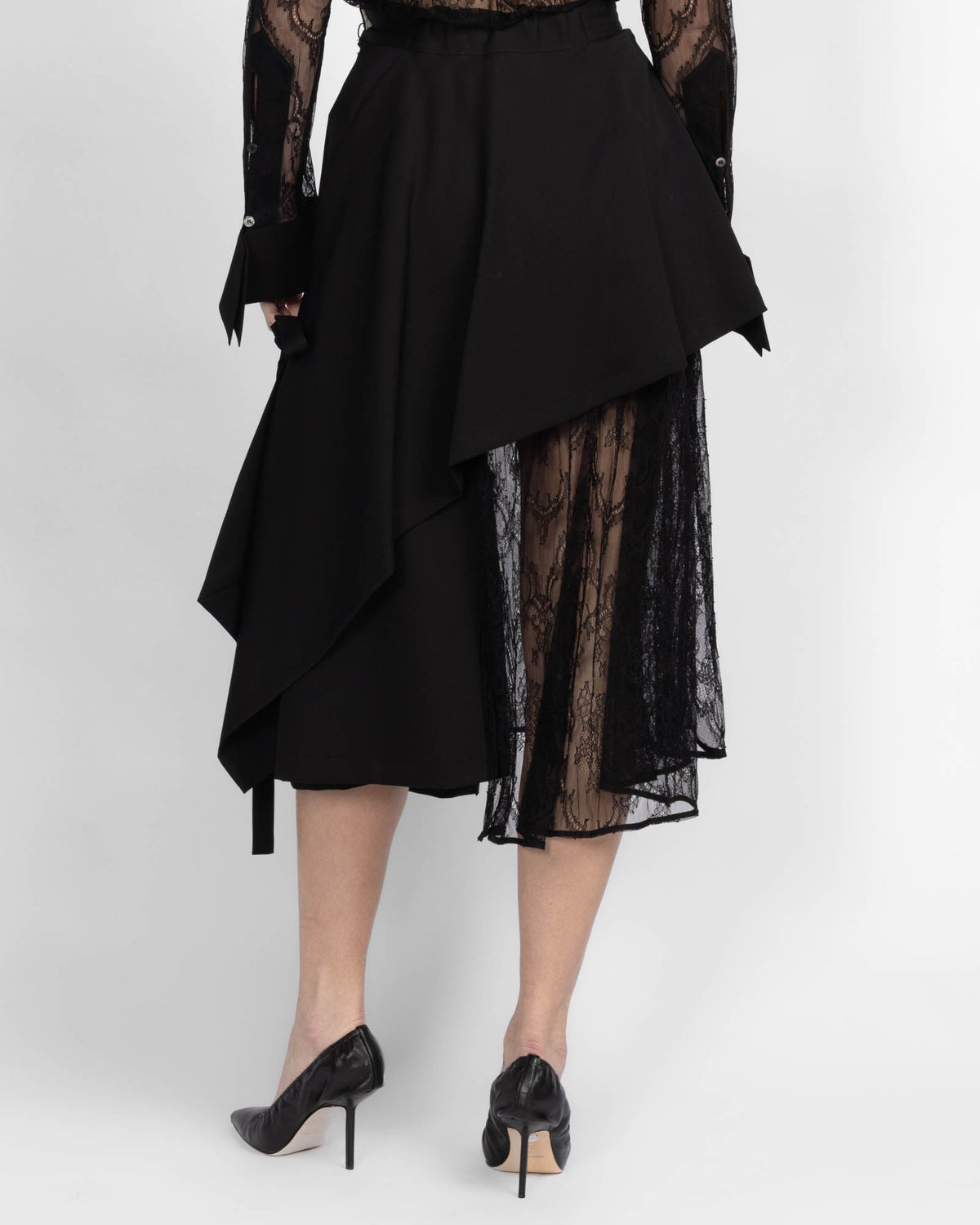 Eyelet Drape Skirt