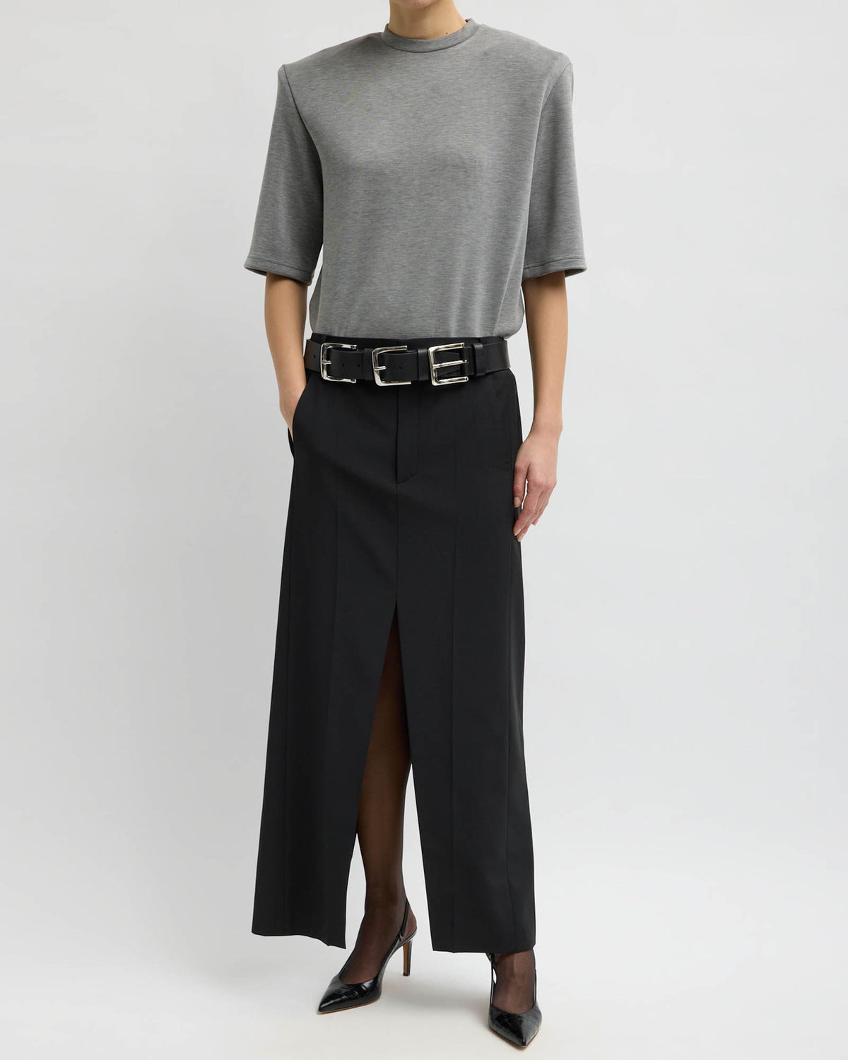 Tropical Double Slit Skirt