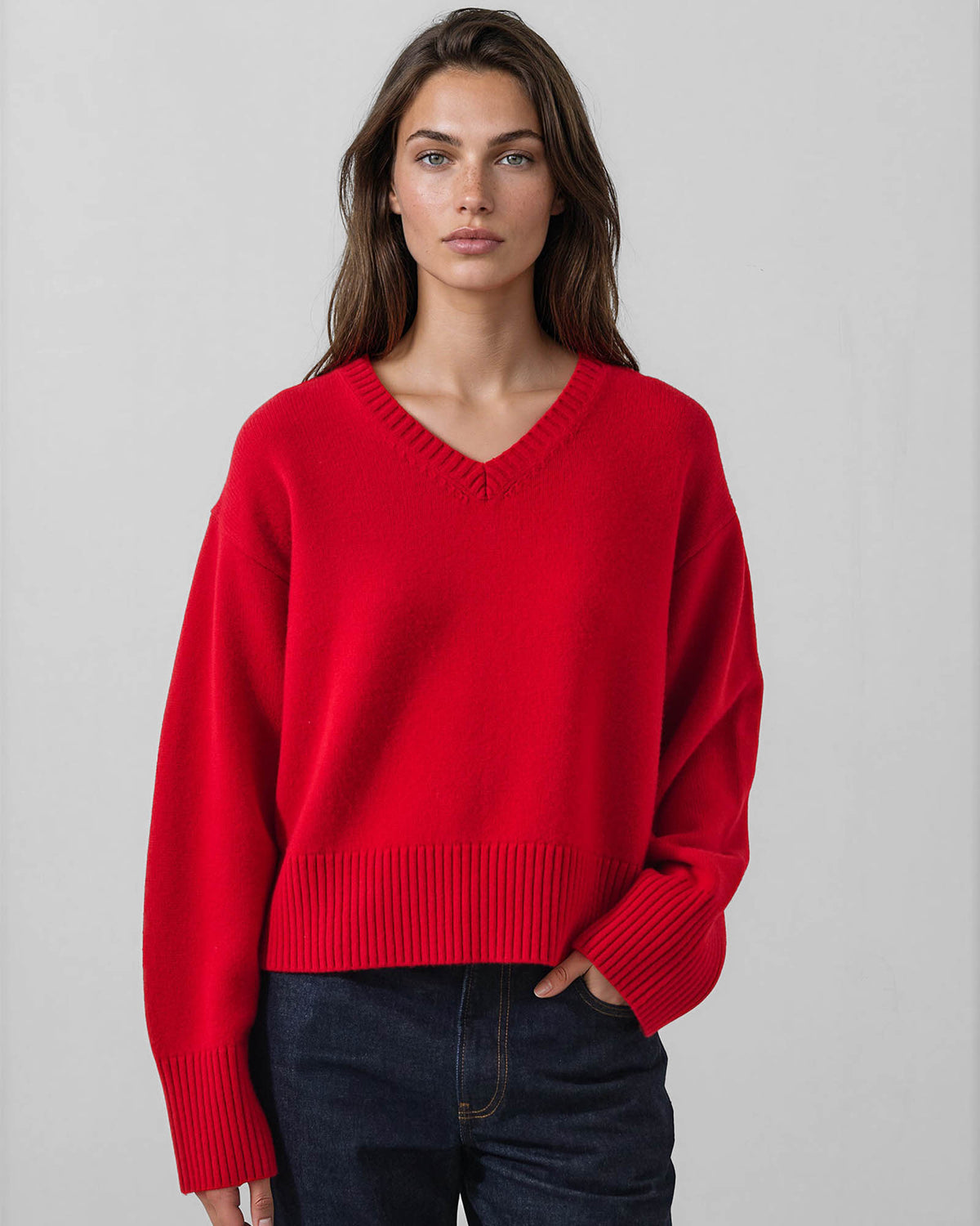 Oversized V-Neck Sweater