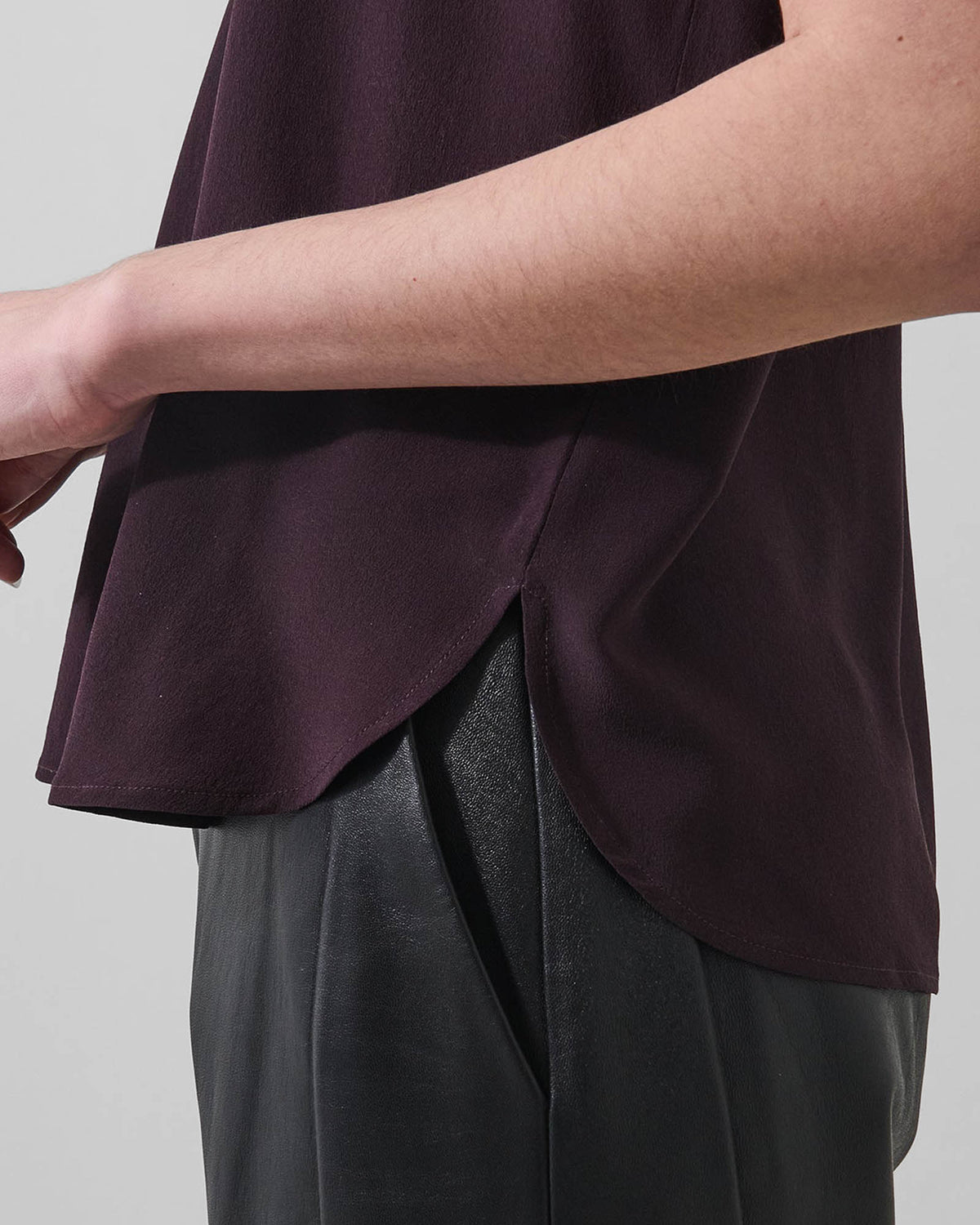 Short Sleeve Silk Dolman Tee