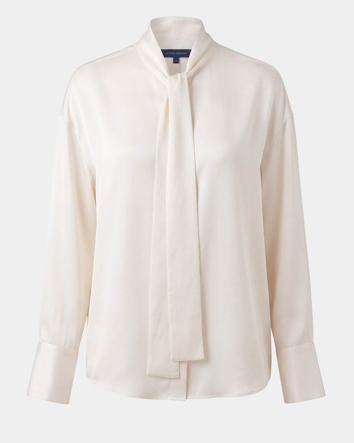 Long Sleeve Tie Neck Shirt