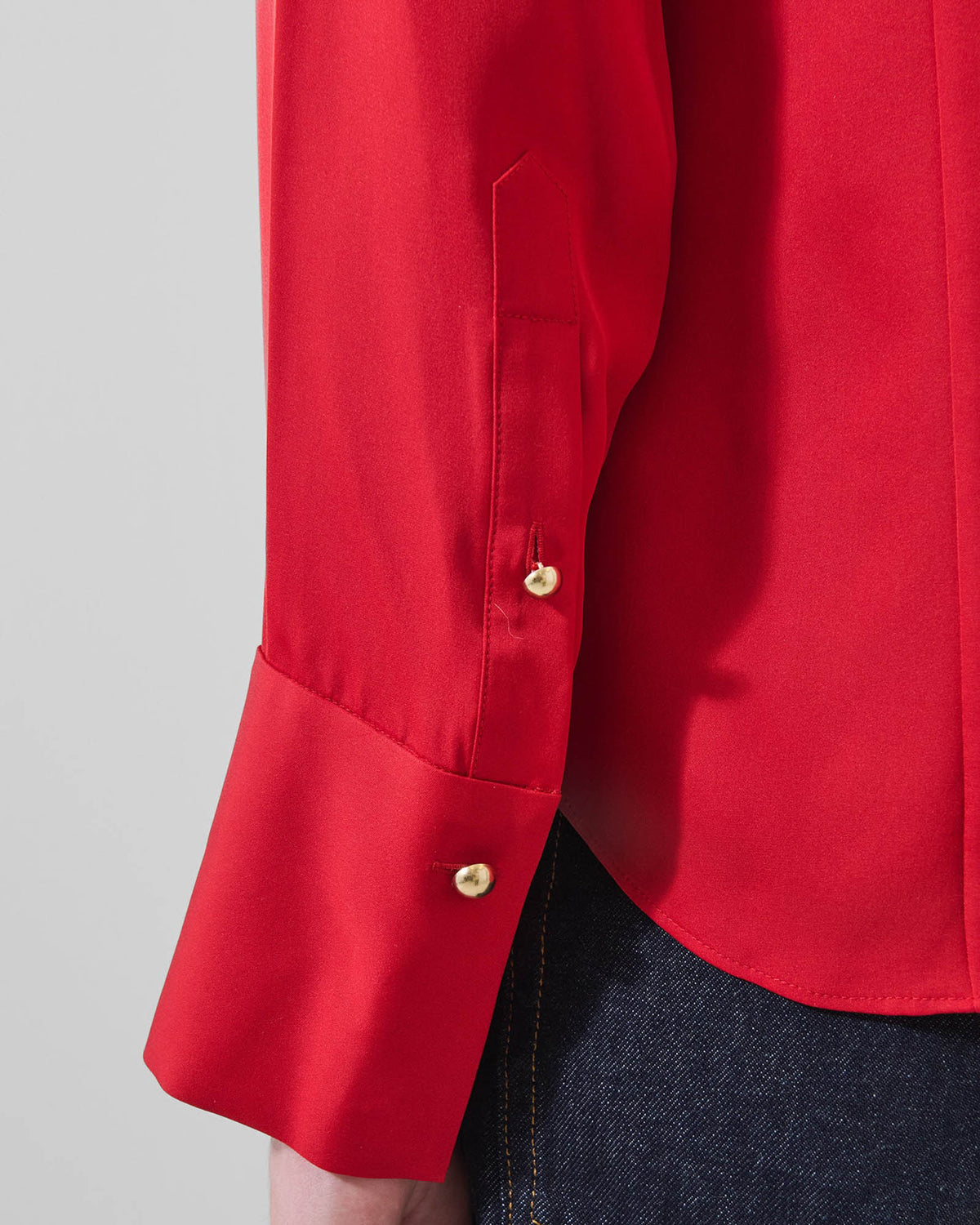 Long Sleeve Silk Relaxed Shirt
