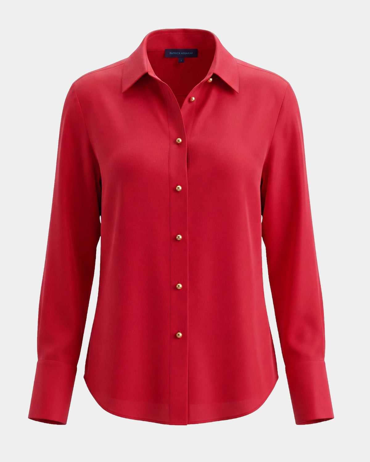 Long Sleeve Silk Relaxed Shirt