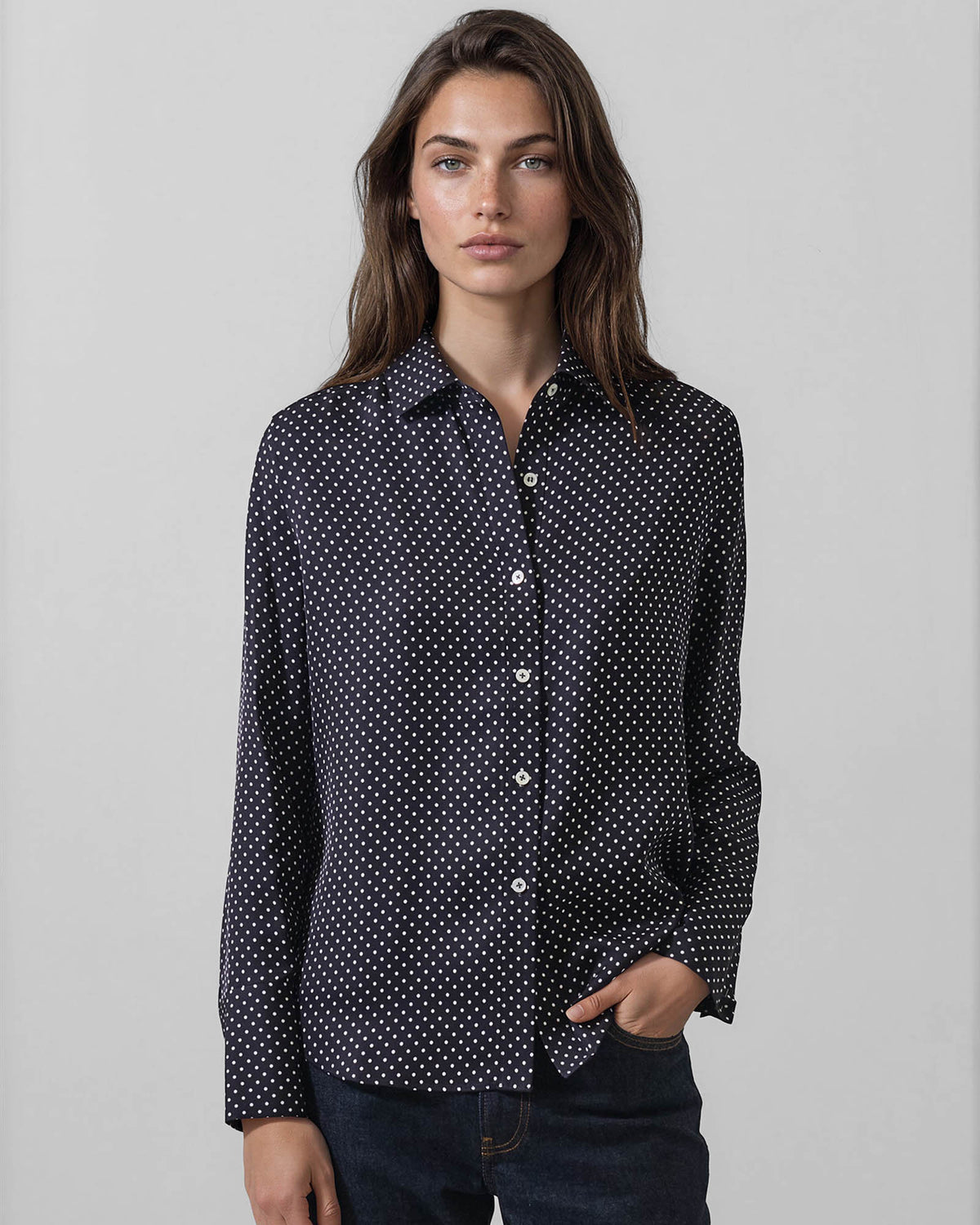 Long Sleeve Silk Shirt