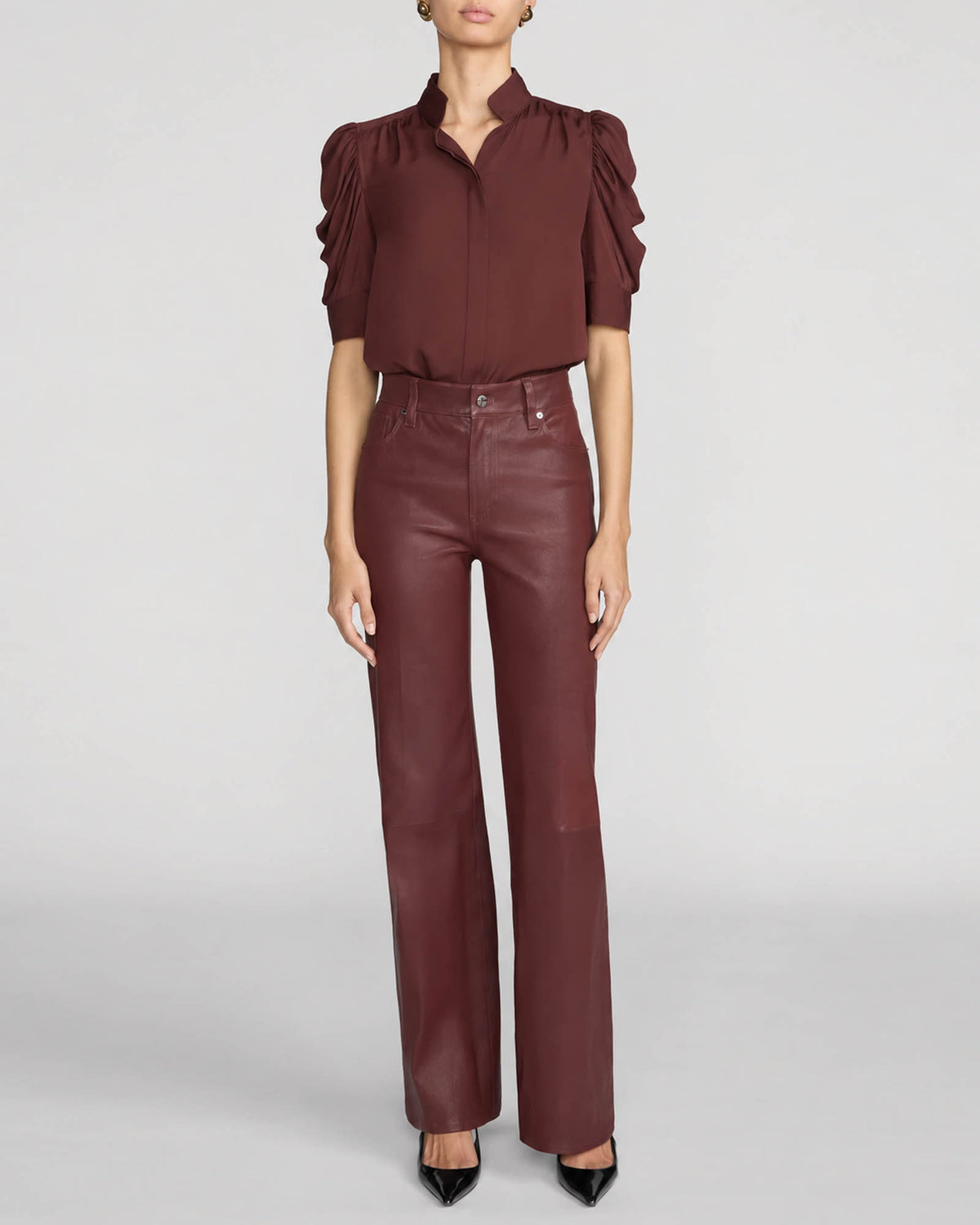 Leather Slim Palazzo Pant