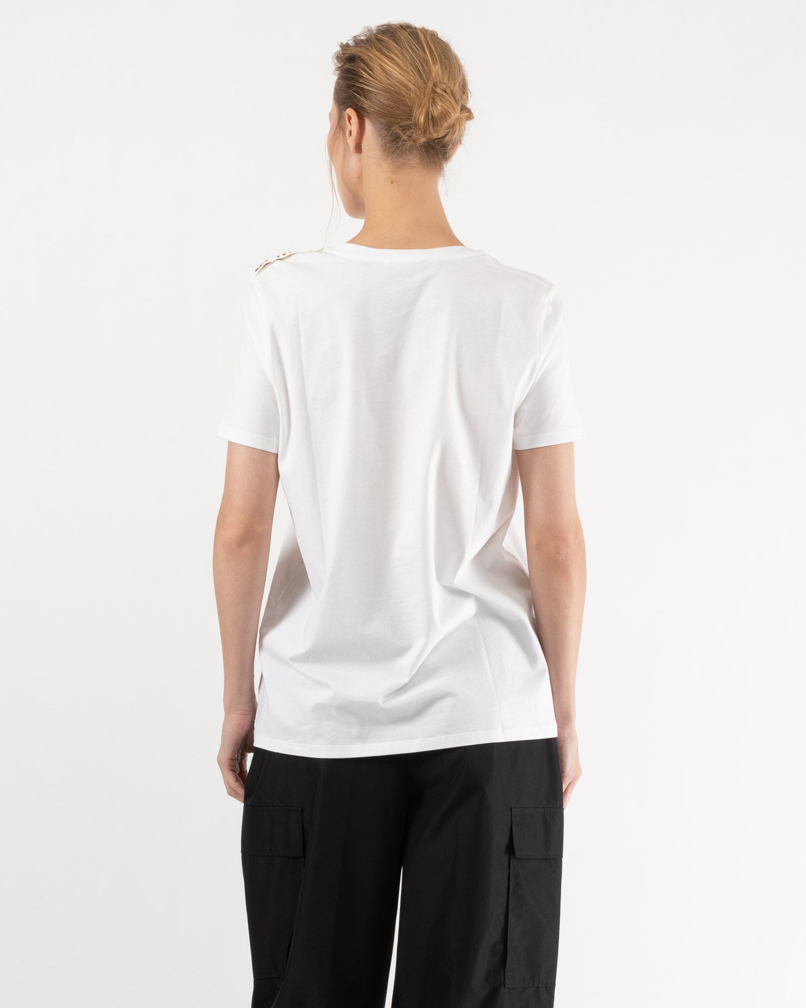 3 Button Metallic T-Shirt