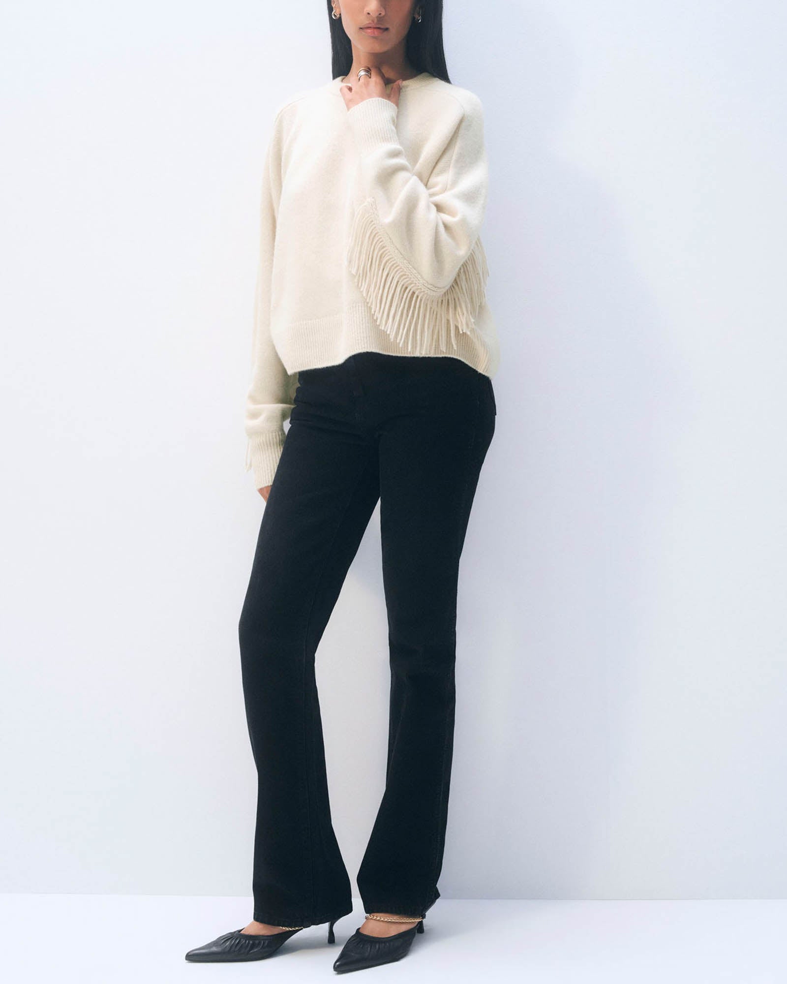 Fringe Crew Neck Sweater