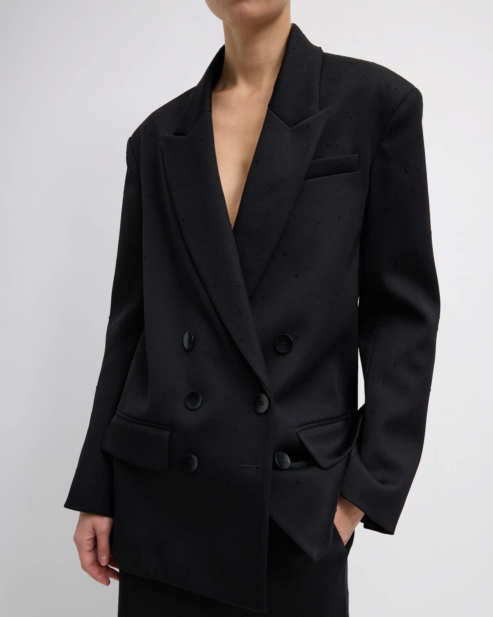 Blazer en laine avec découpe