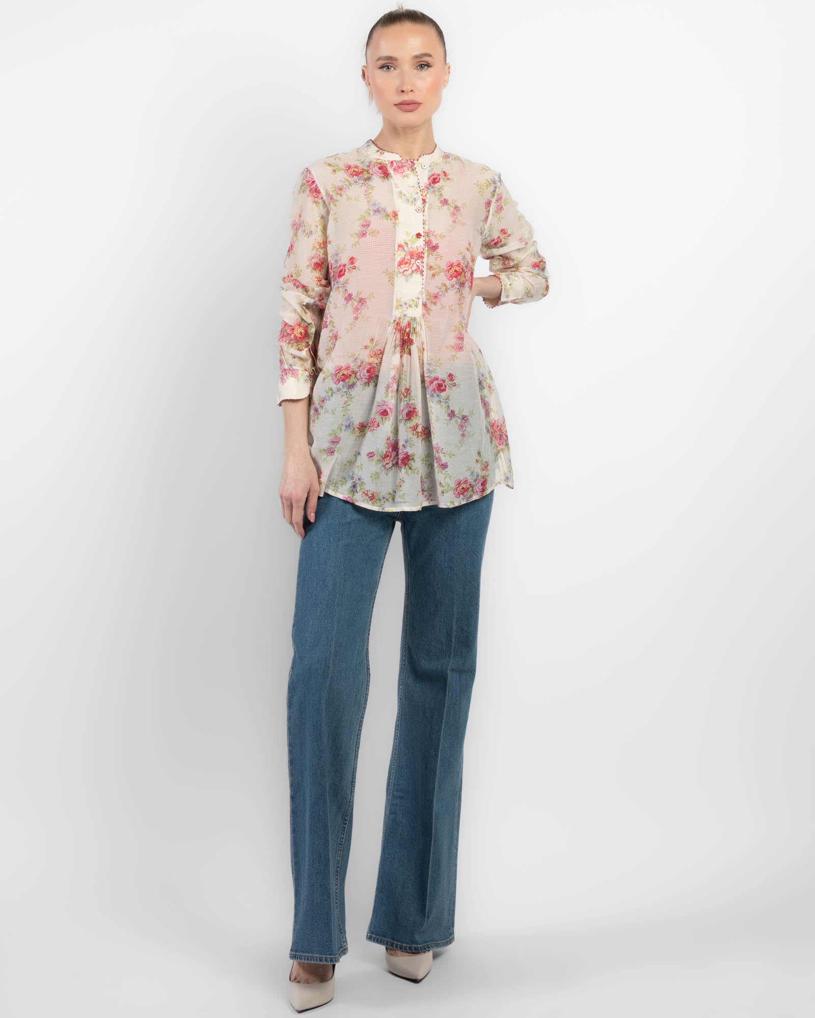 Sheer Floral Shirt