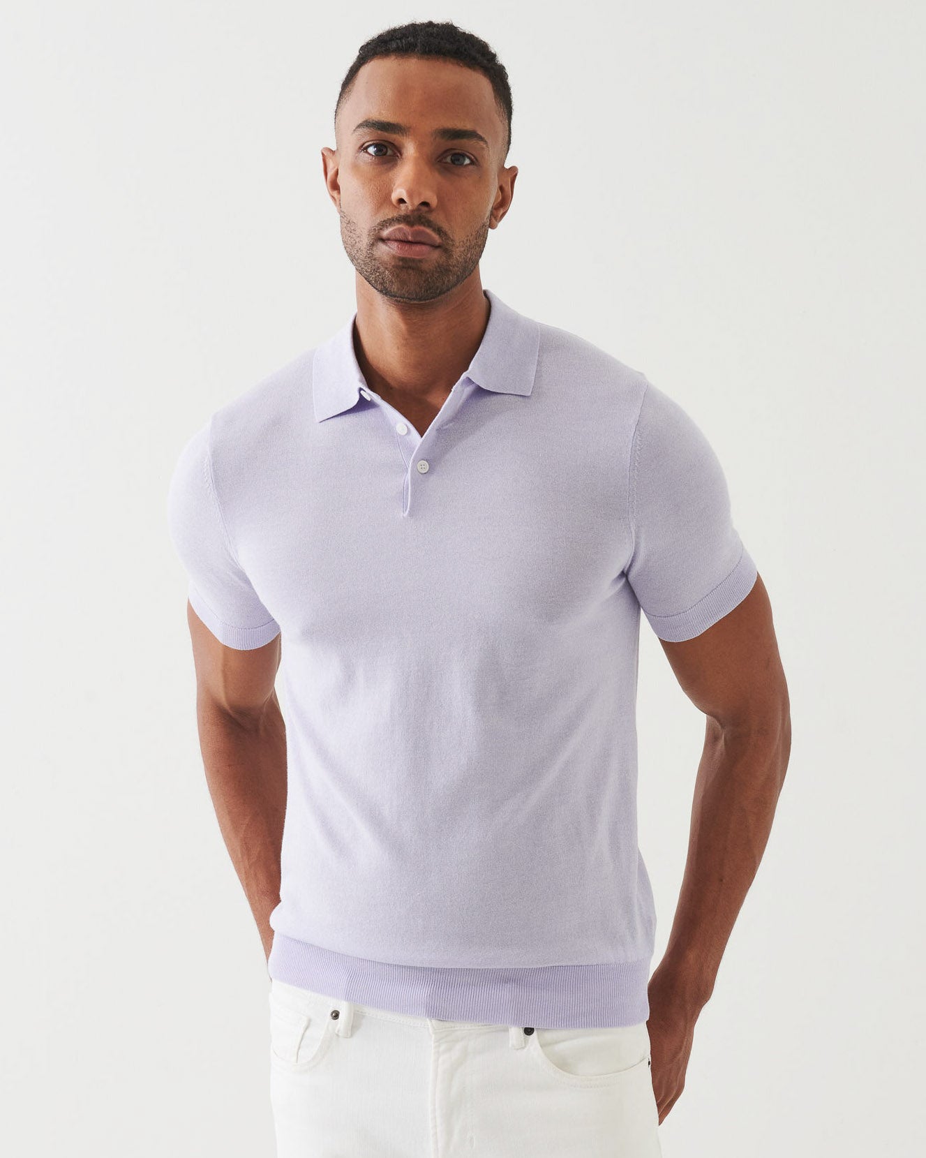 Polo à boutons en cupro