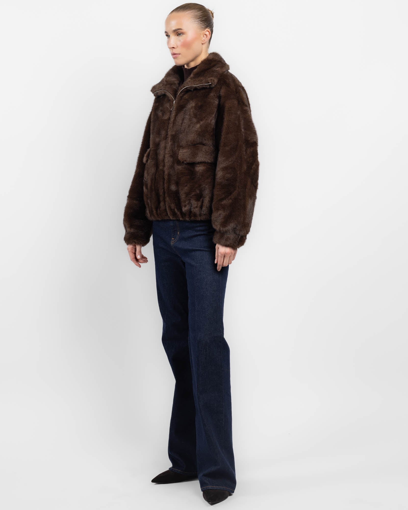 Faux Fur Bomber Jacket